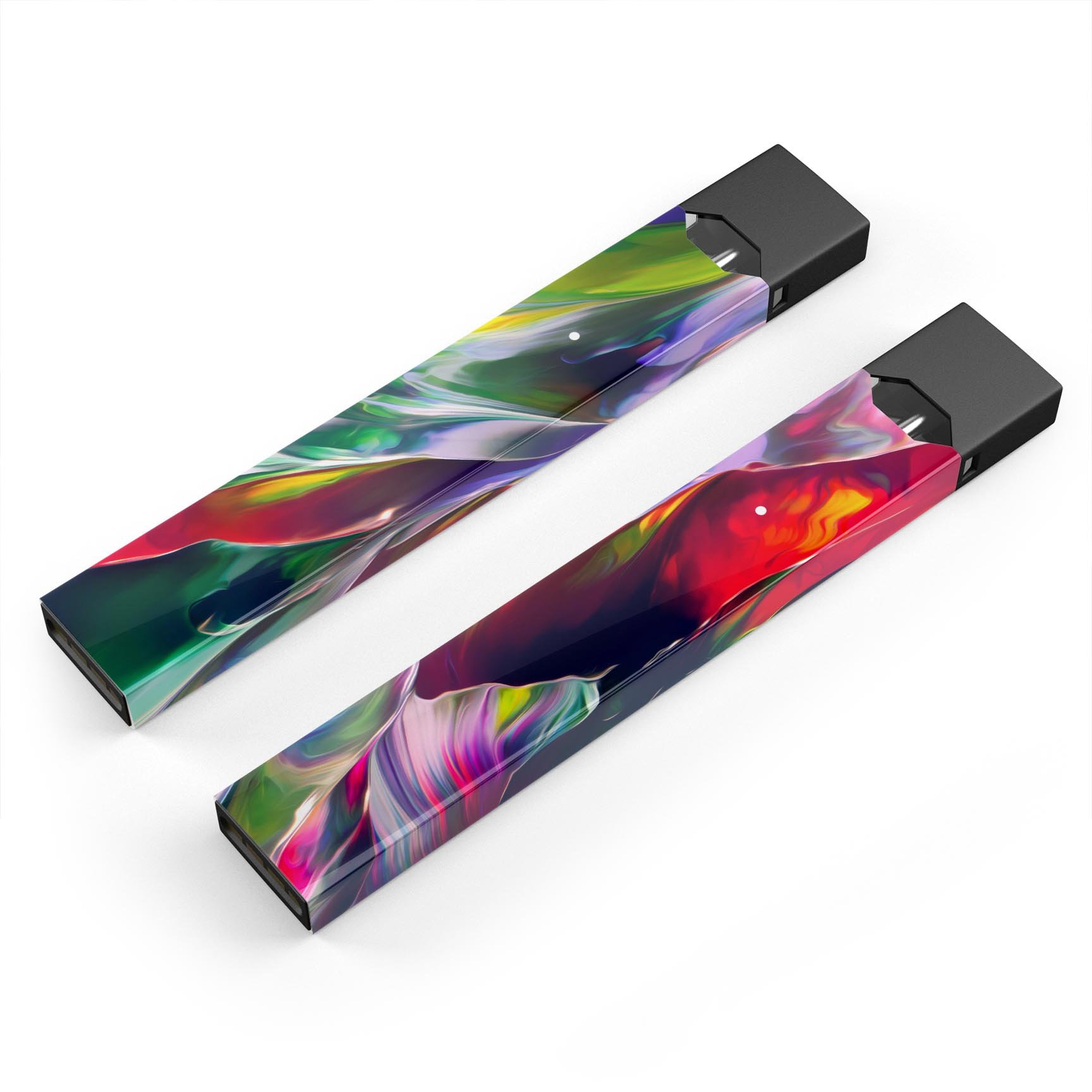 Blurred Abstract Flow V57 skin-wrap sticker designed for JUUL vaping device, showcasing vibrant abstract design and premium quality.