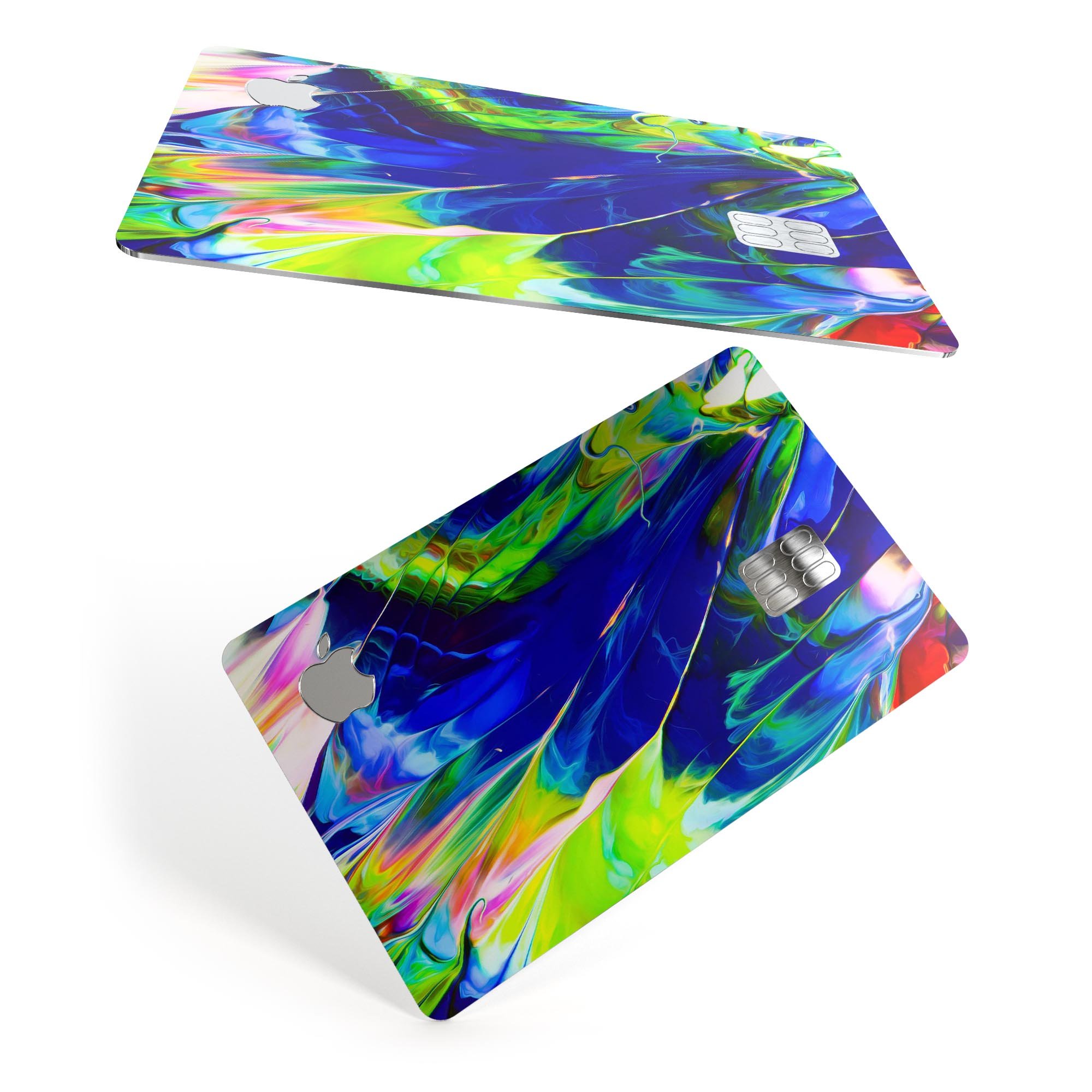 Blurred Abstract Flow V6 decal skin for Apple Card, showcasing a stylish design with premium vinyl material.