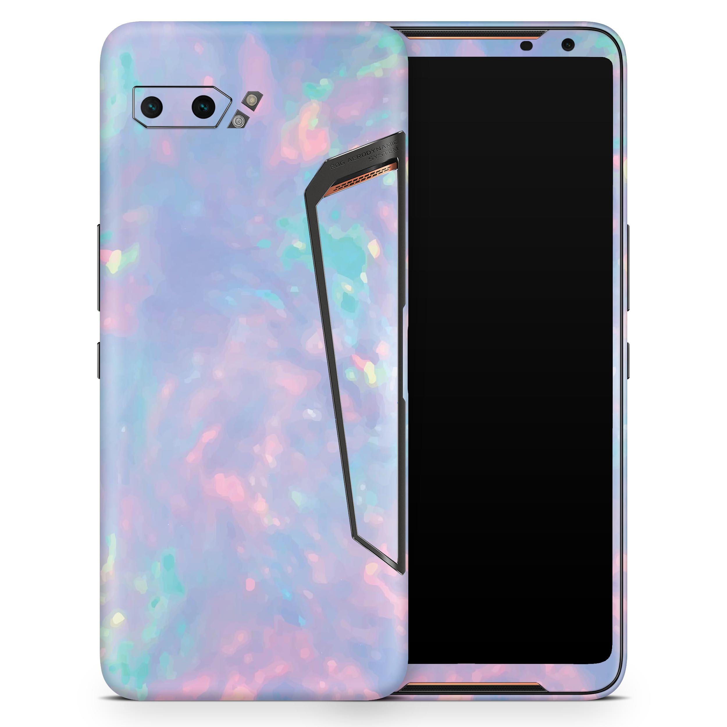 Blurry Opal Gemstone skin decal wrap kit for Asus phones, showcasing a vibrant and stylish design that fits snugly on the device.
