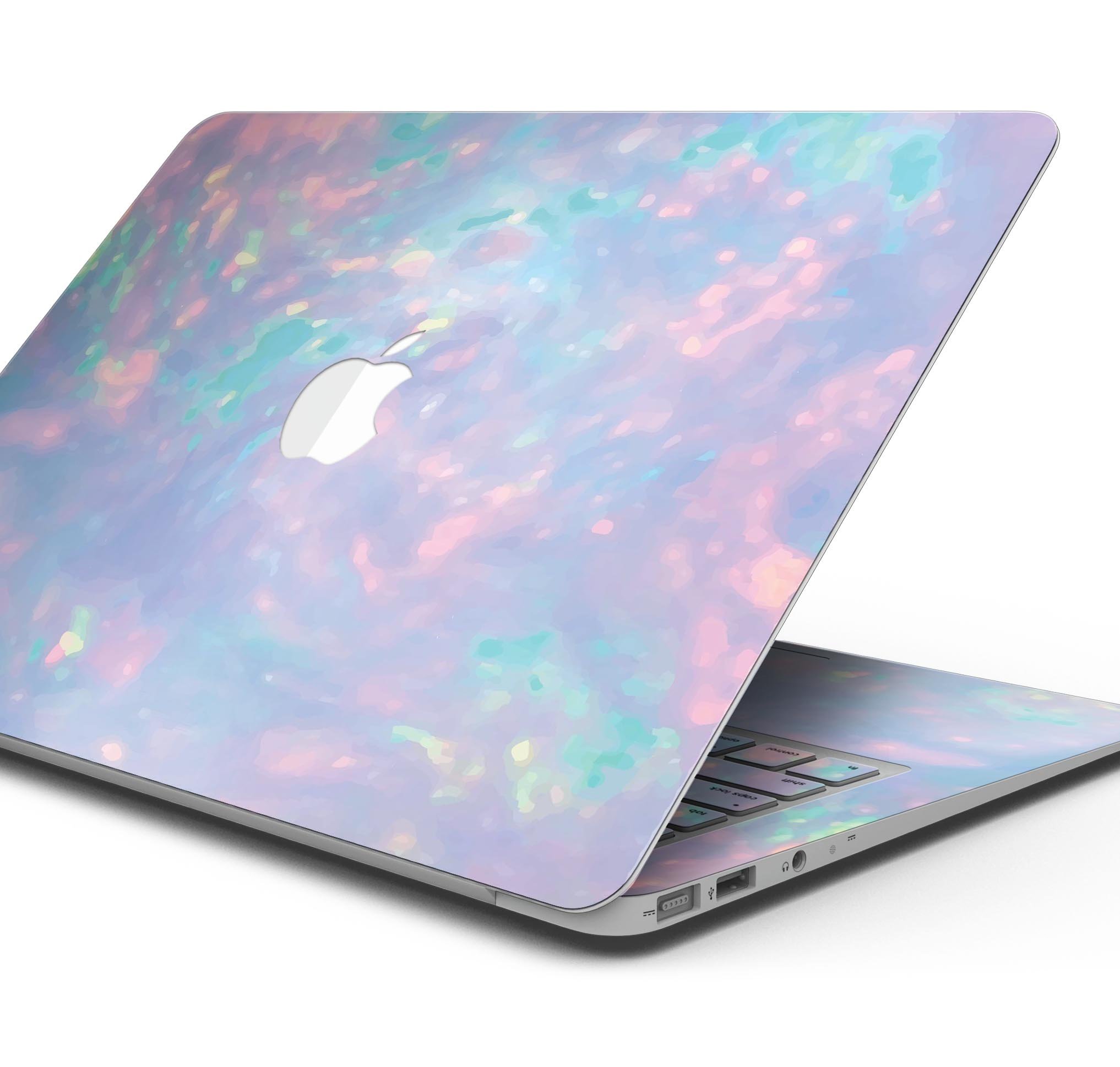 Blurry Opal Gemstone skin decal wrap kit for Apple MacBook, showcasing a vibrant design with a smooth finish.