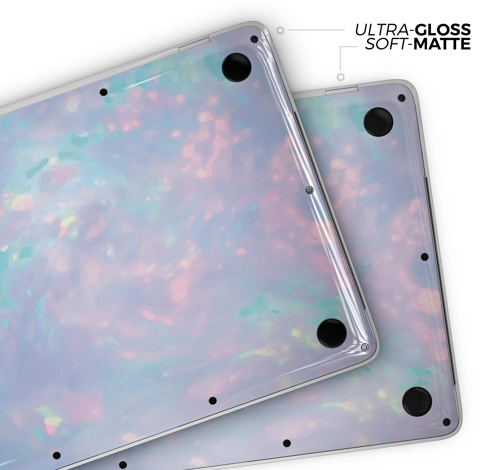 Blurry Opal Gemstone skin decal wrap kit for Apple MacBook, showcasing a vibrant design with a smooth finish.
