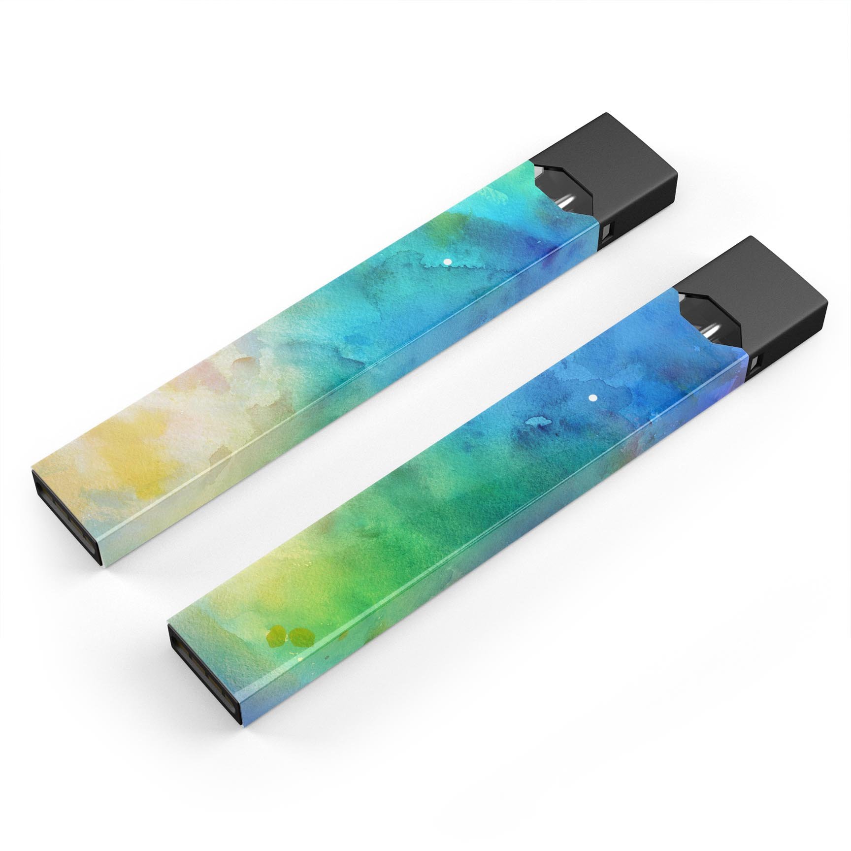 Blushed 493 Absorbed Watercolor Texture decal for JUUL device, showcasing vibrant colors and premium finish.