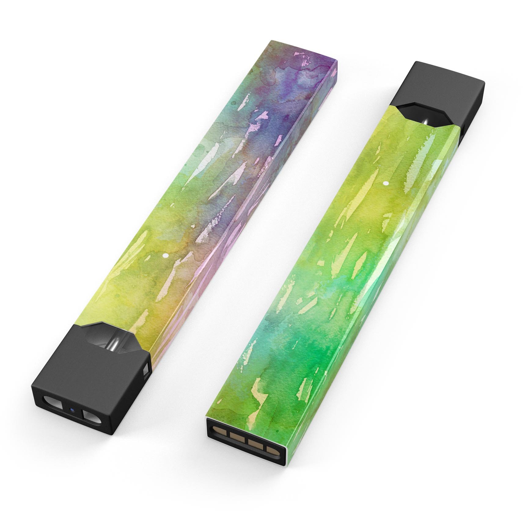 Blushed 754 Absorbed Watercolor Texture decal for JUUL device, showcasing vibrant colors and premium design.