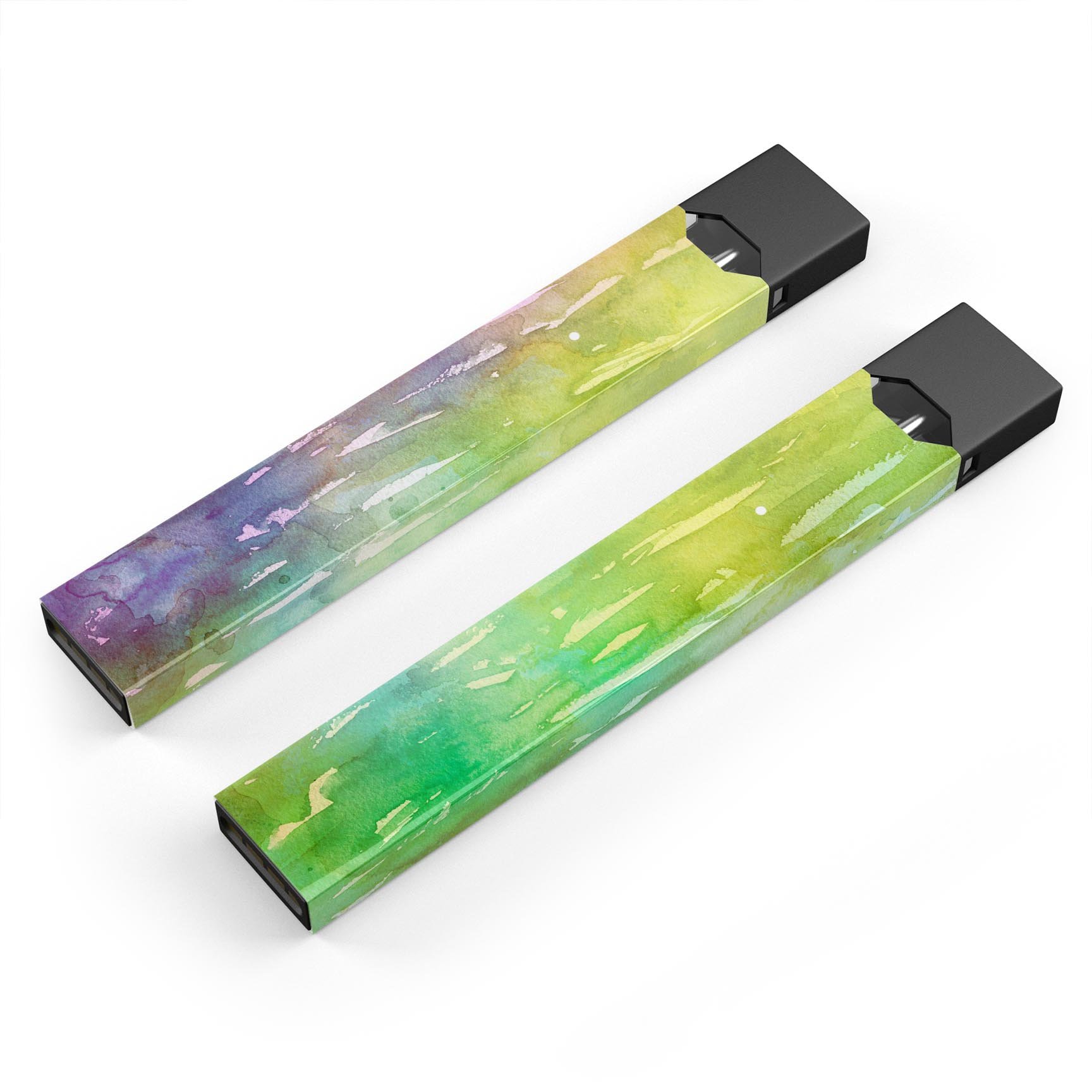 Blushed 754 Absorbed Watercolor Texture decal for JUUL device, showcasing vibrant colors and premium design.