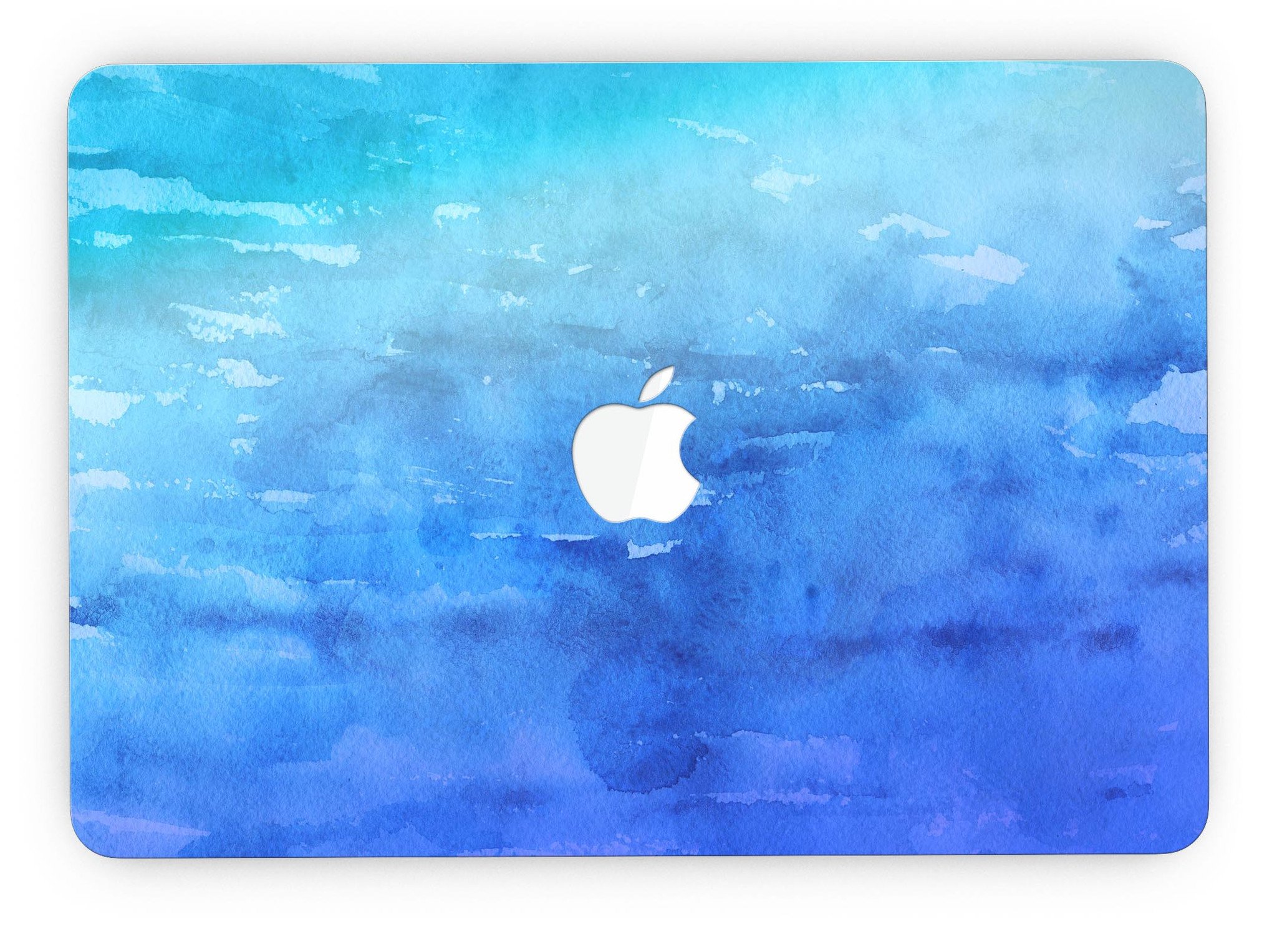 Blushed Blue 44 Absorbed Watercolor Texture skin for MacBook Pro with Retina Display, showcasing vibrant colors and a sleek design.