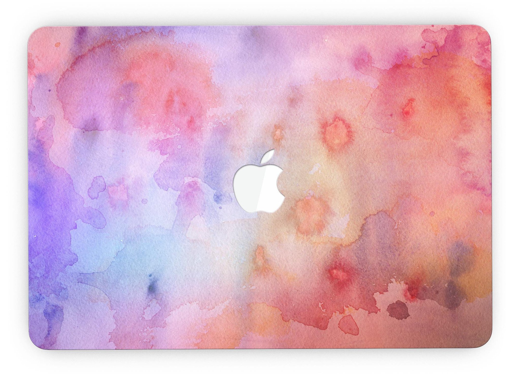 Blushed Blue 4224 Absorbed Watercolor Texture skin for MacBook Pro, showcasing vibrant colors and a stylish design.
