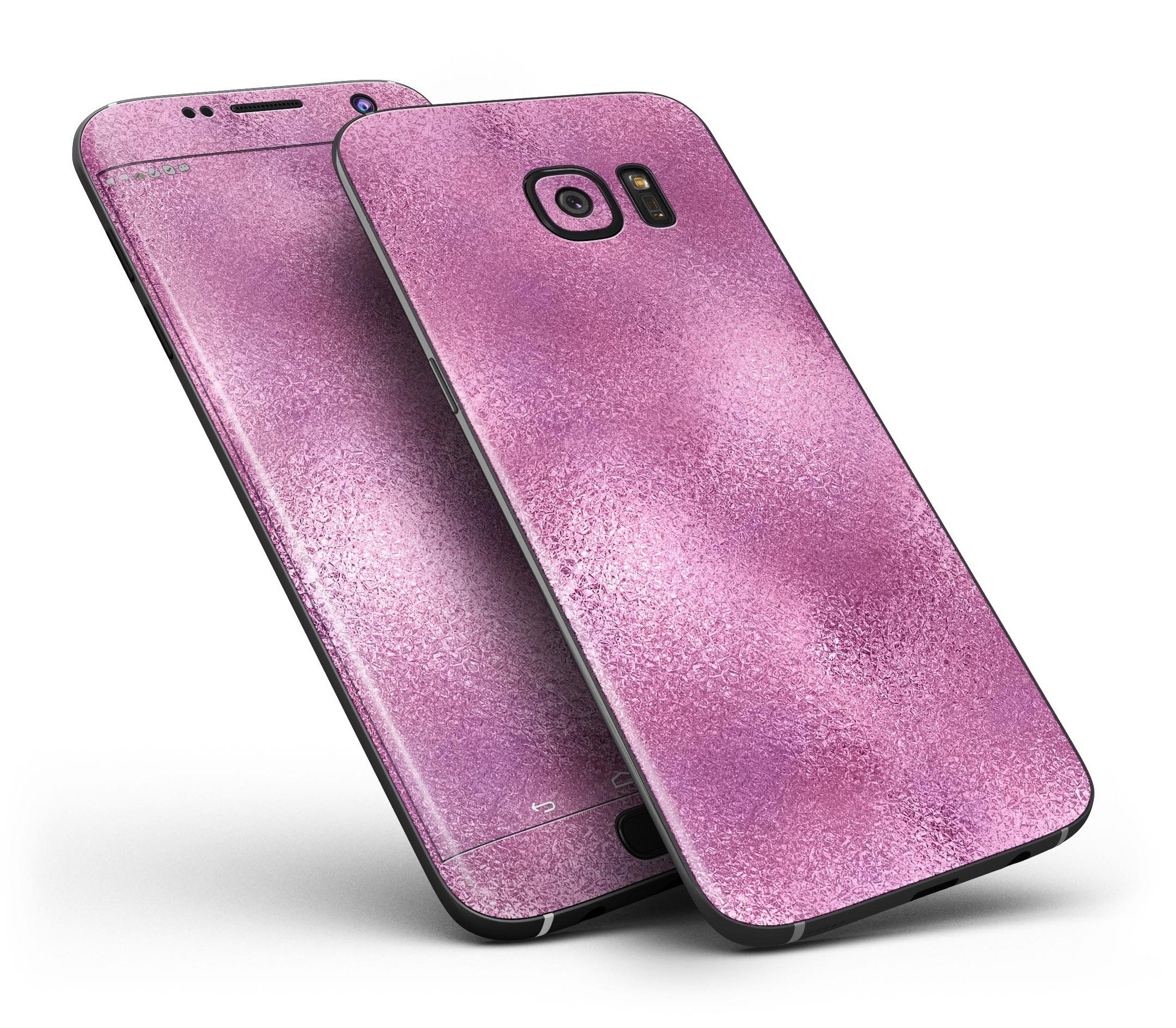 Blushed Pink Reflection skin kit for Samsung Galaxy S7, showcasing its stylish design and premium vinyl material.