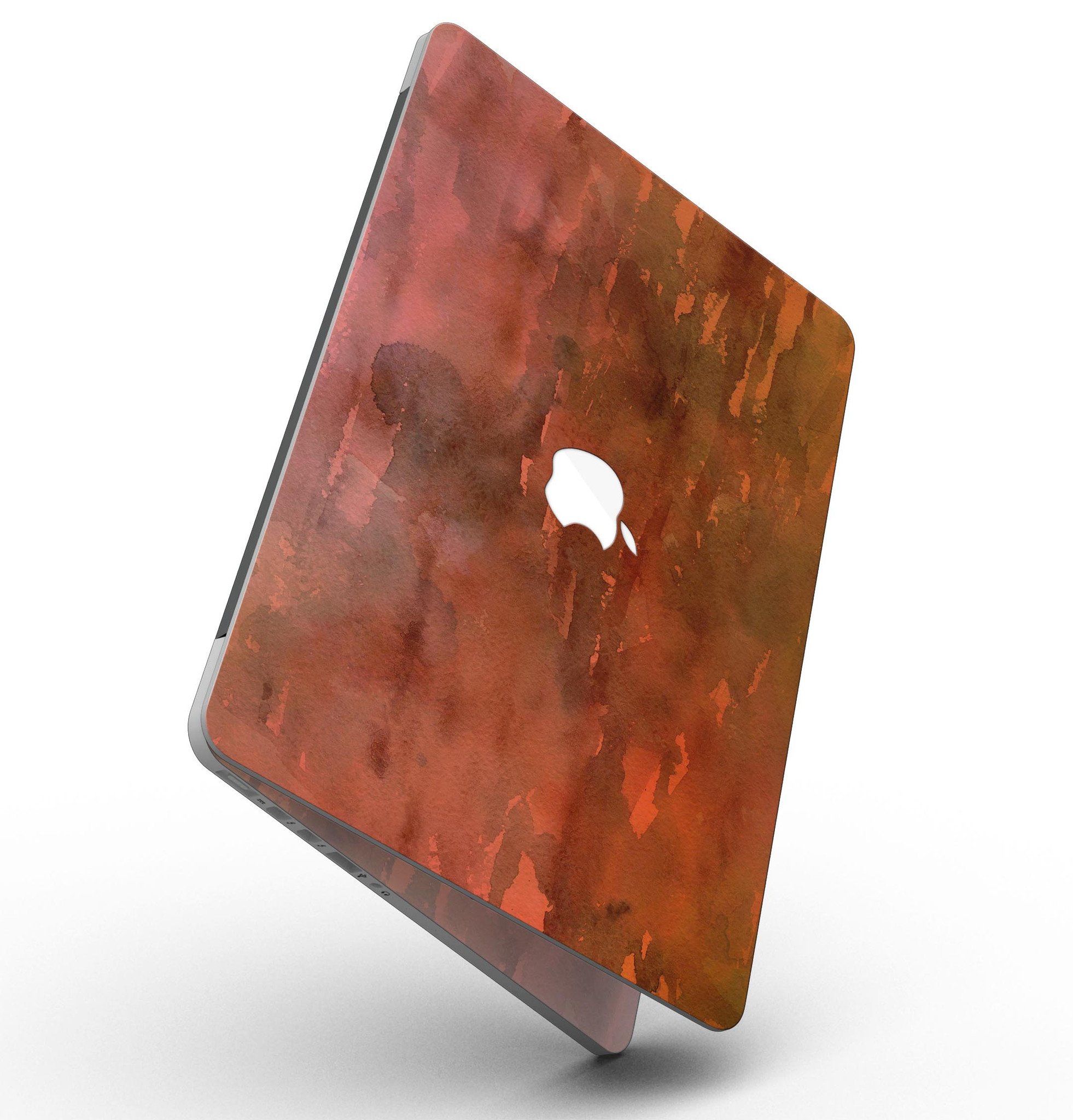 Blushed Red Absorbed Watercolor Texture skin for MacBook Pro with Retina Display, showcasing vibrant colors and a sleek design.