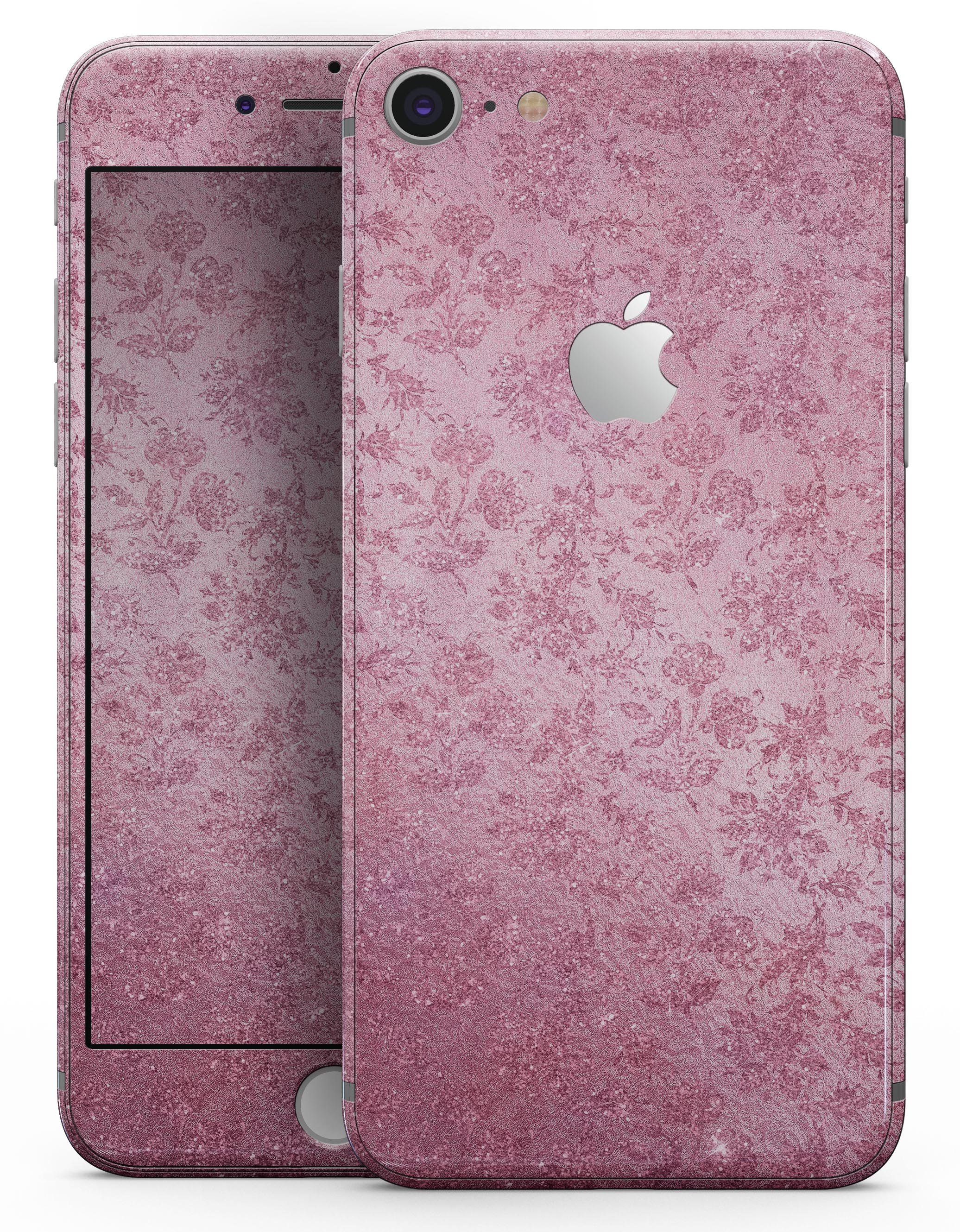 Blushed Rose Skin-kit for iPhone 8 and 8 Plus featuring a floral pattern on premium vinyl.