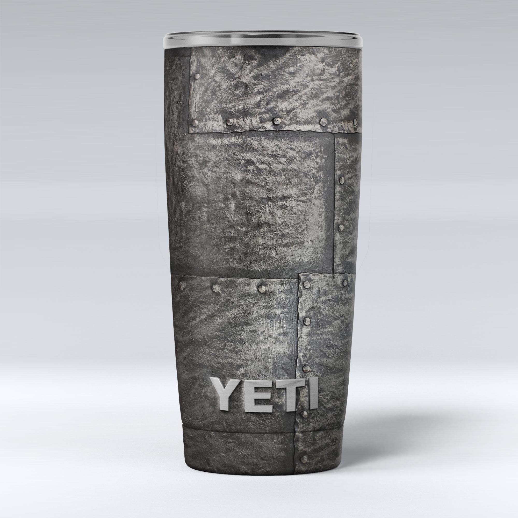 Bolted Steel Plates Skin Decal Vinyl Wrap Kit for Yeti Coolers, showcasing a stylish design and premium vinyl material.