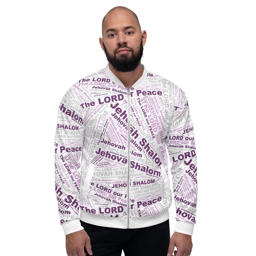 Purple Bomber Jacket for Men featuring a zipper closure and relaxed fit, perfect for casual and business wear.