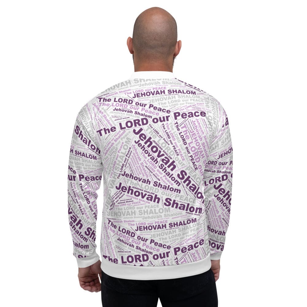 Purple Bomber Jacket for Men featuring a zipper closure and relaxed fit, perfect for casual and business wear.