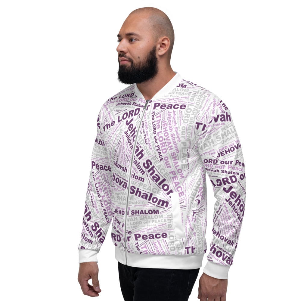 Purple Bomber Jacket for Men featuring a zipper closure and relaxed fit, perfect for casual and business wear.