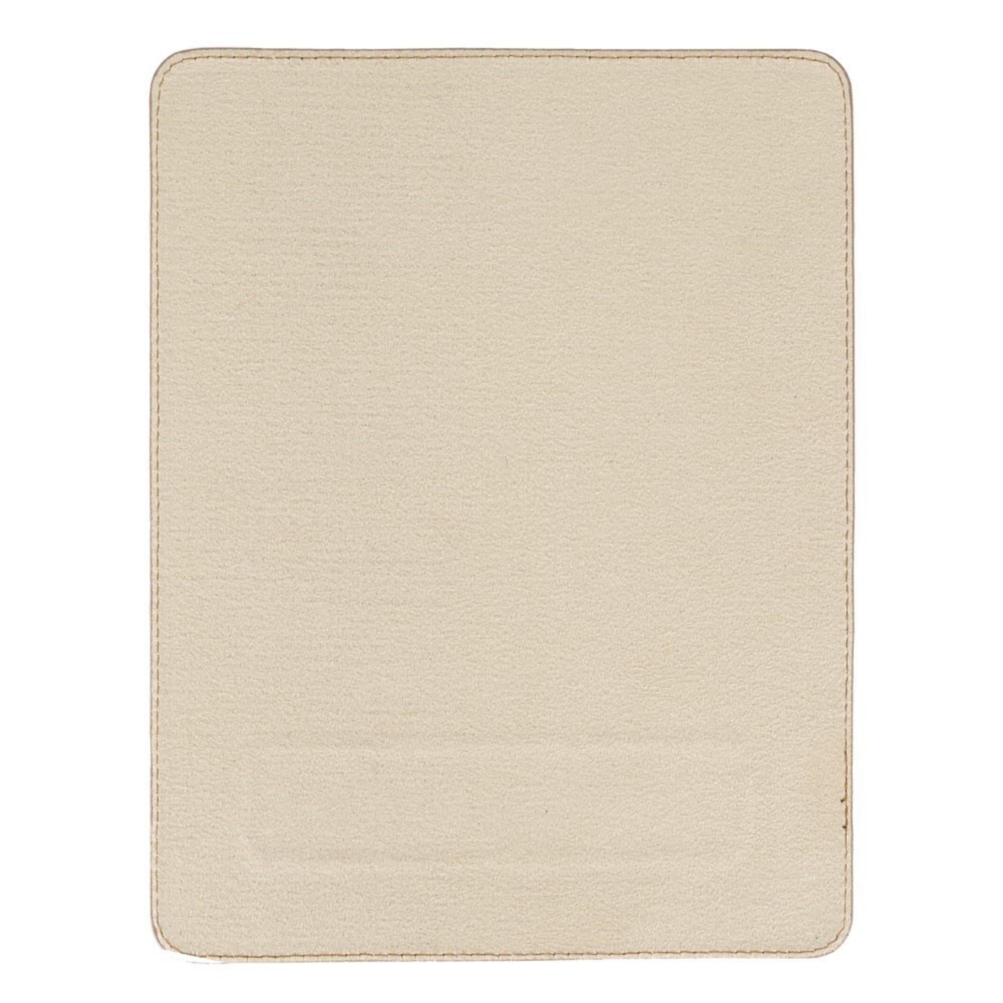 Boulder Full-Grain Leather Mouse Pad with ergonomic hand support, showcasing its luxurious texture and non-slip base.