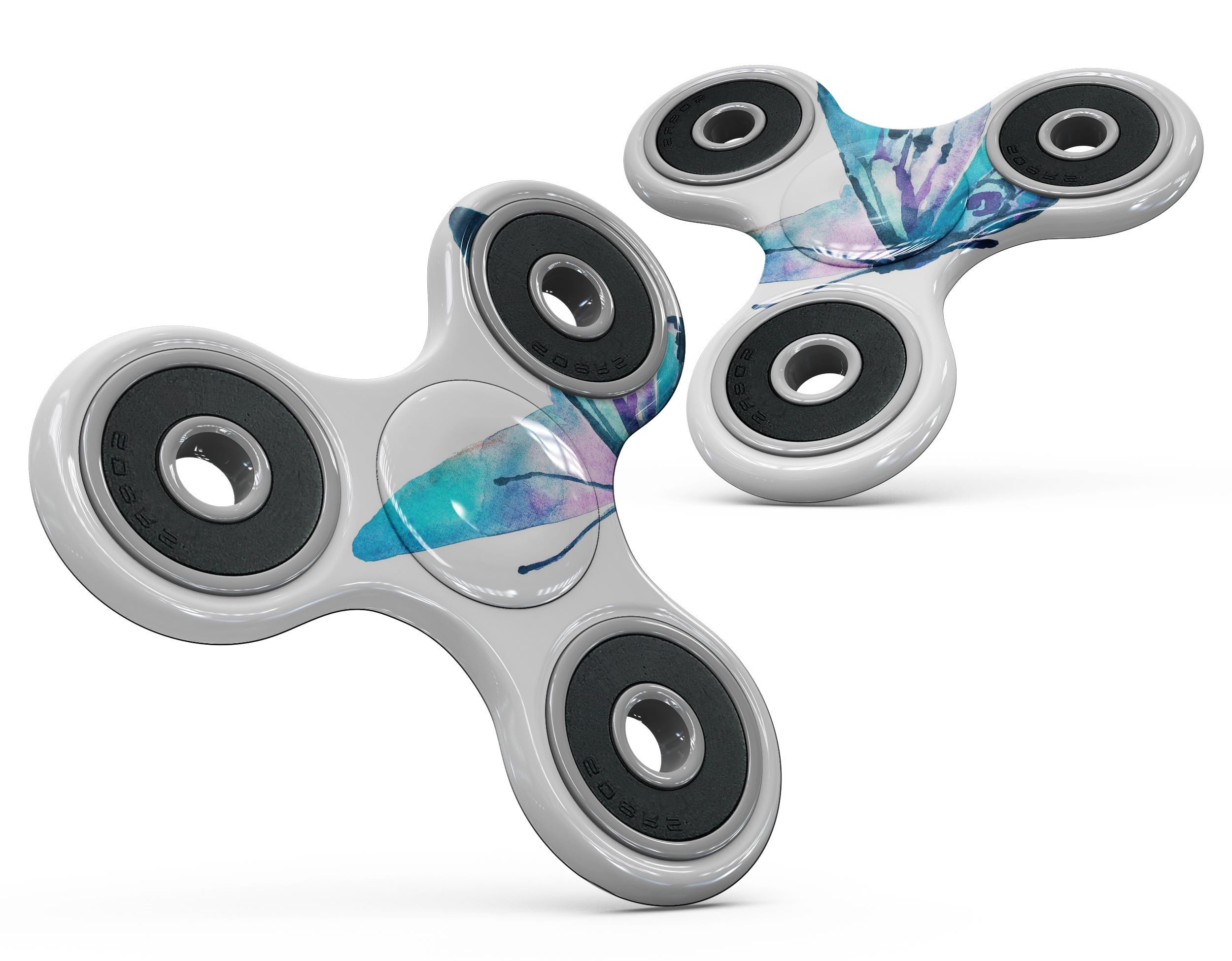 Bright Graceful Butterfly Full-Body Skin-Kit for fidget spinner, showcasing vibrant butterfly design on durable vinyl.