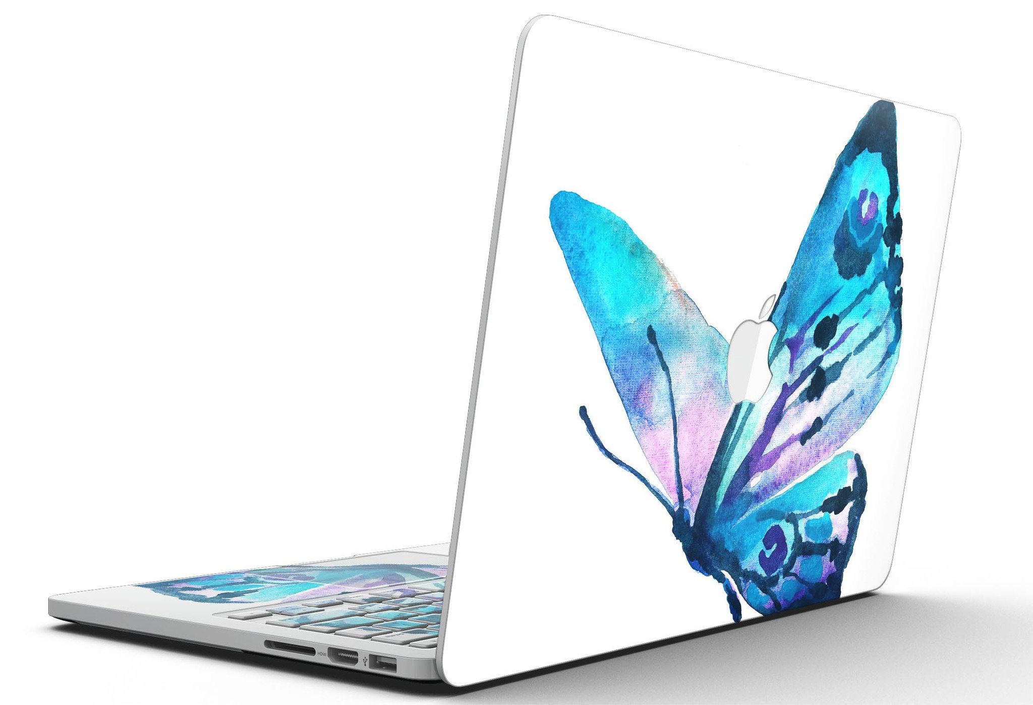 Bright Graceful Butterfly skin for MacBook Pro with Retina Display, showcasing vibrant colors and intricate butterfly design.