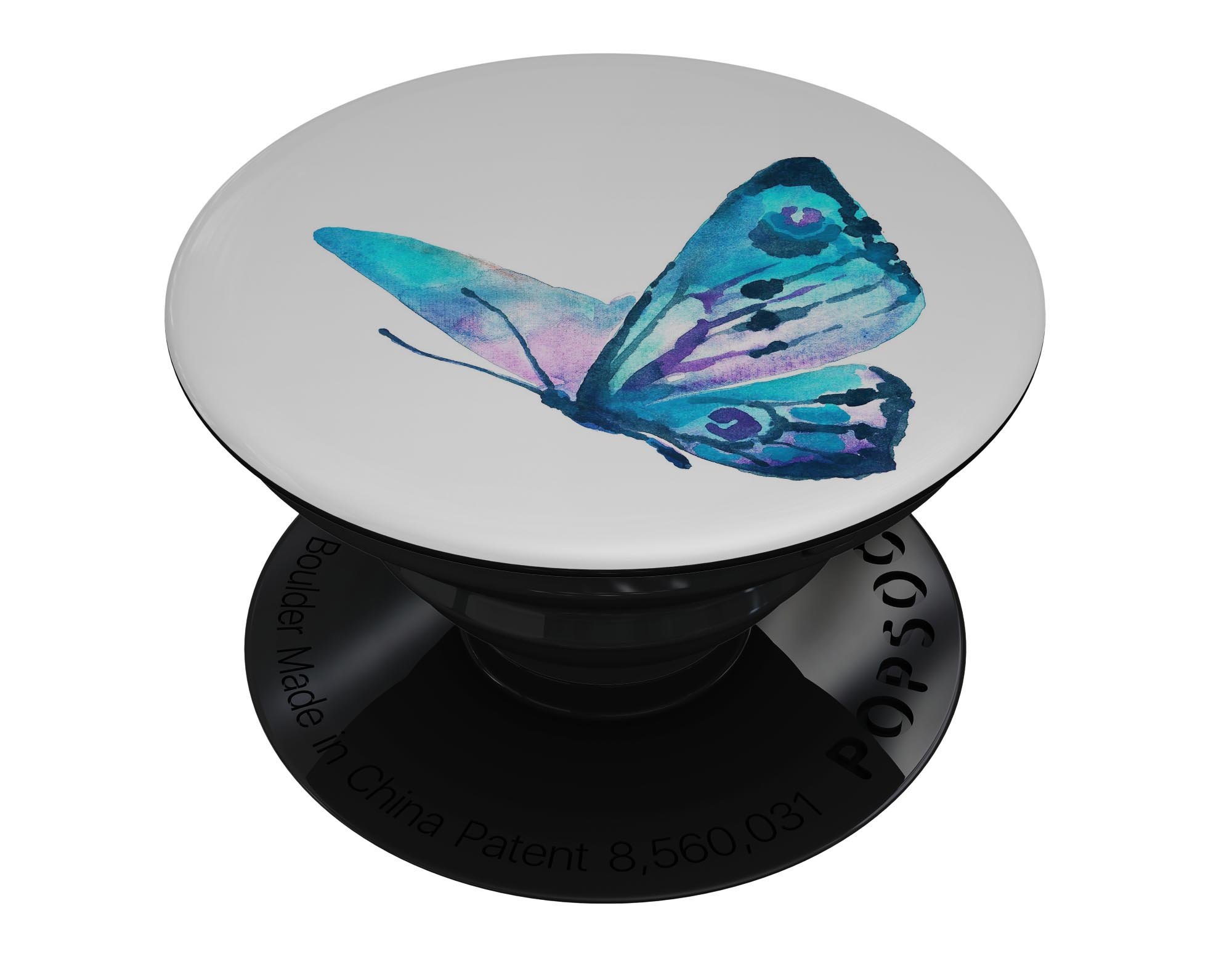 Bright Graceful Butterfly Skin Kit for PopSockets featuring a vibrant butterfly design on premium vinyl.