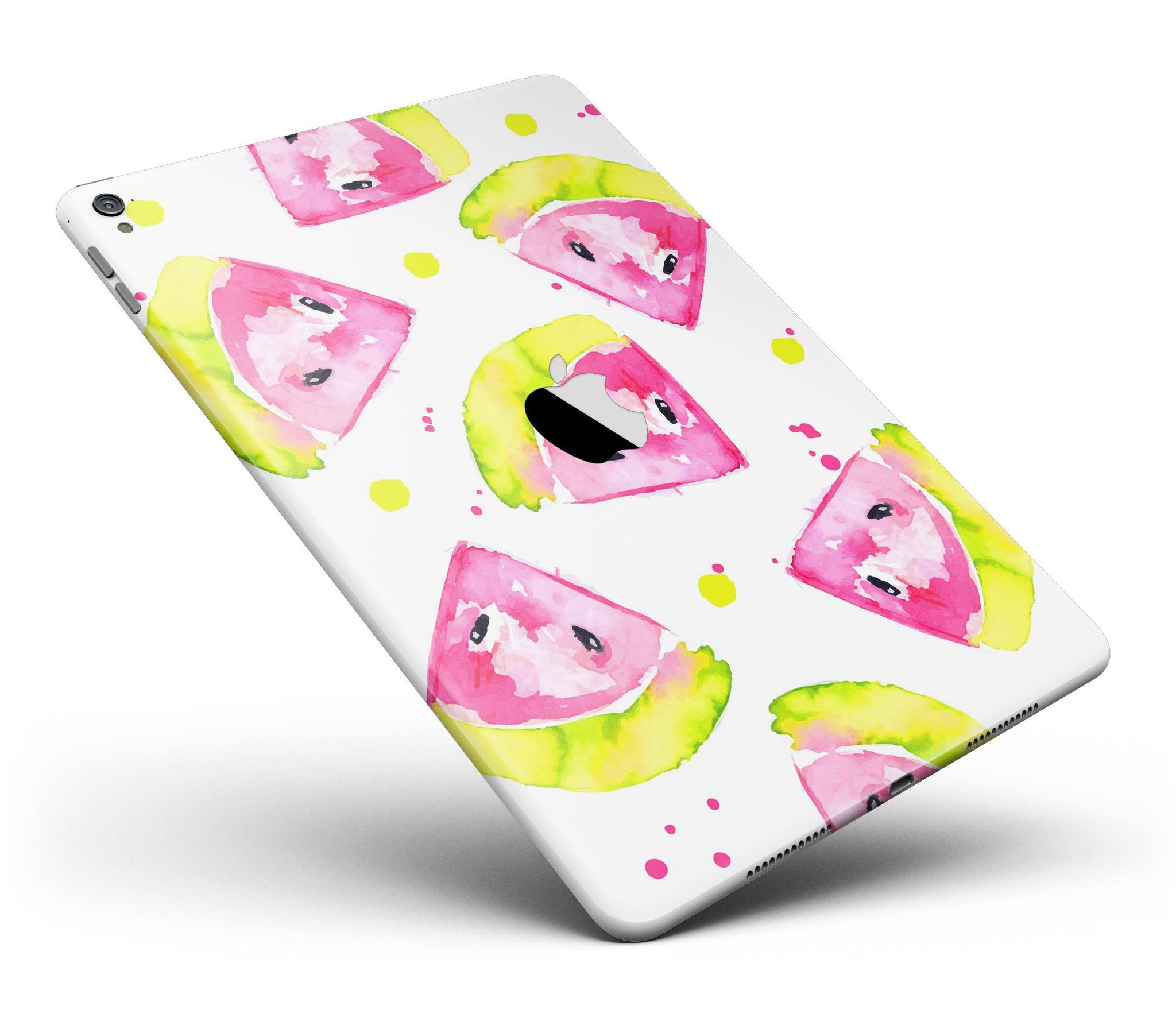 Bright Highlighter WaterColor-Melins Full Body Skin for iPad Pro, showcasing vibrant colors and a sleek design.