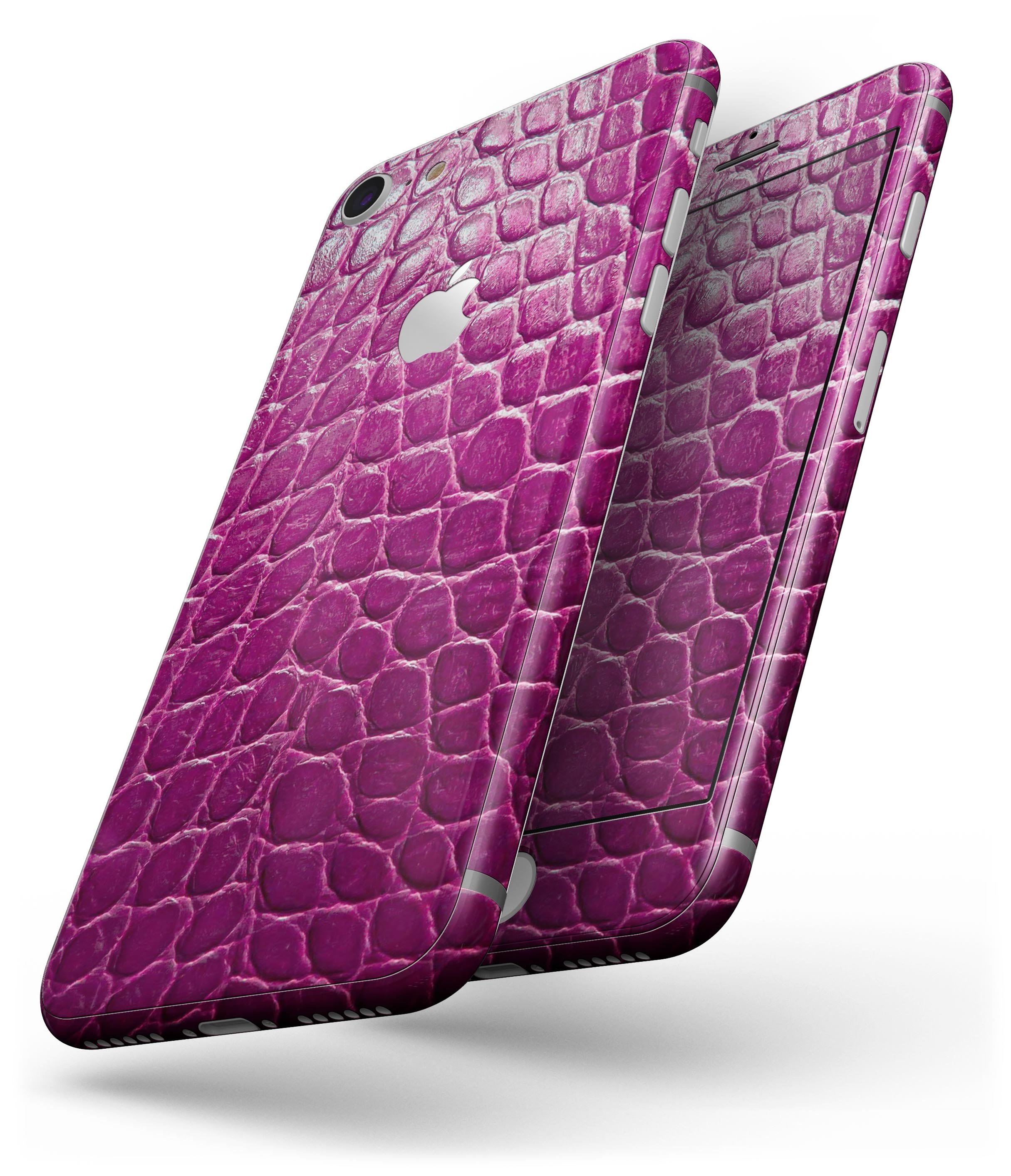 Bright Magenta Alligator Skin for iPhone 8 and 8 Plus, showcasing a vibrant color and unique texture.