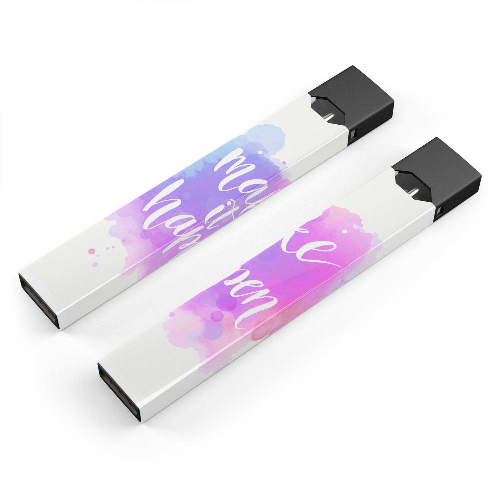Bright Make it Happen premium decal skin-wrap sticker for JUUL device, showcasing vibrant design and protective features.