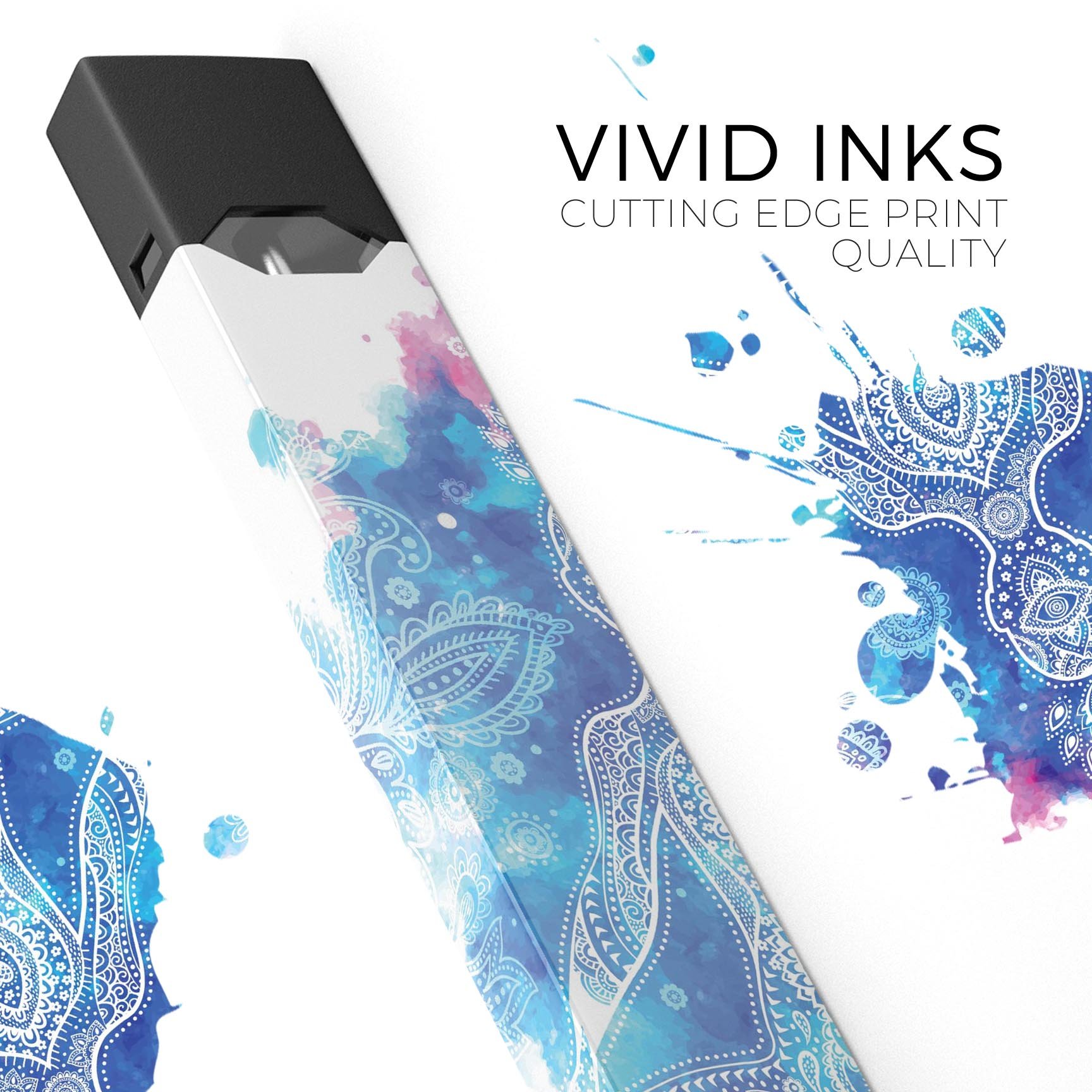 Bright Oil Yoga Mood premium decal skin-wrap sticker for JUUL device, showcasing vibrant colors and design.