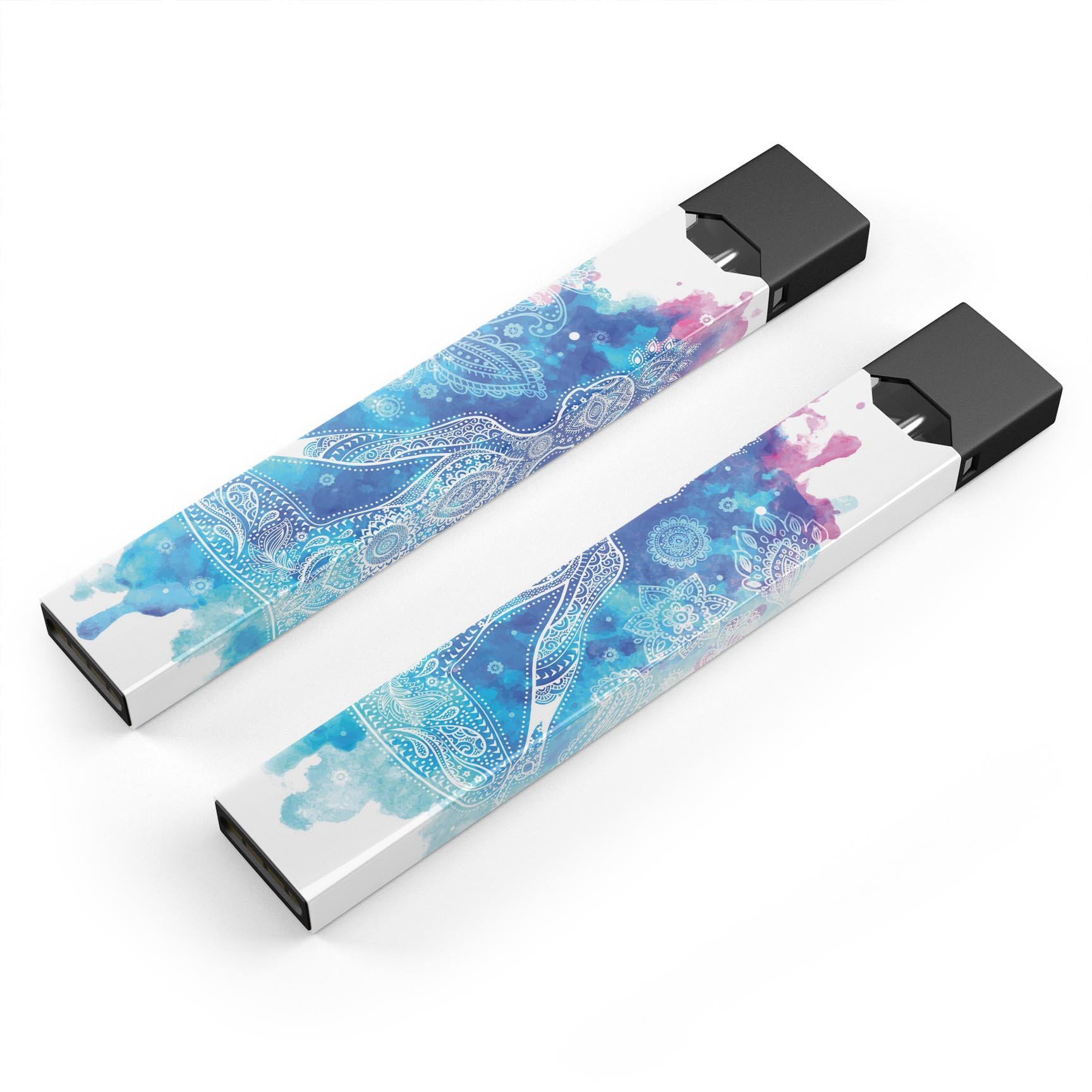 Bright Oil Yoga Mood premium decal skin-wrap sticker for JUUL device, showcasing vibrant colors and design.