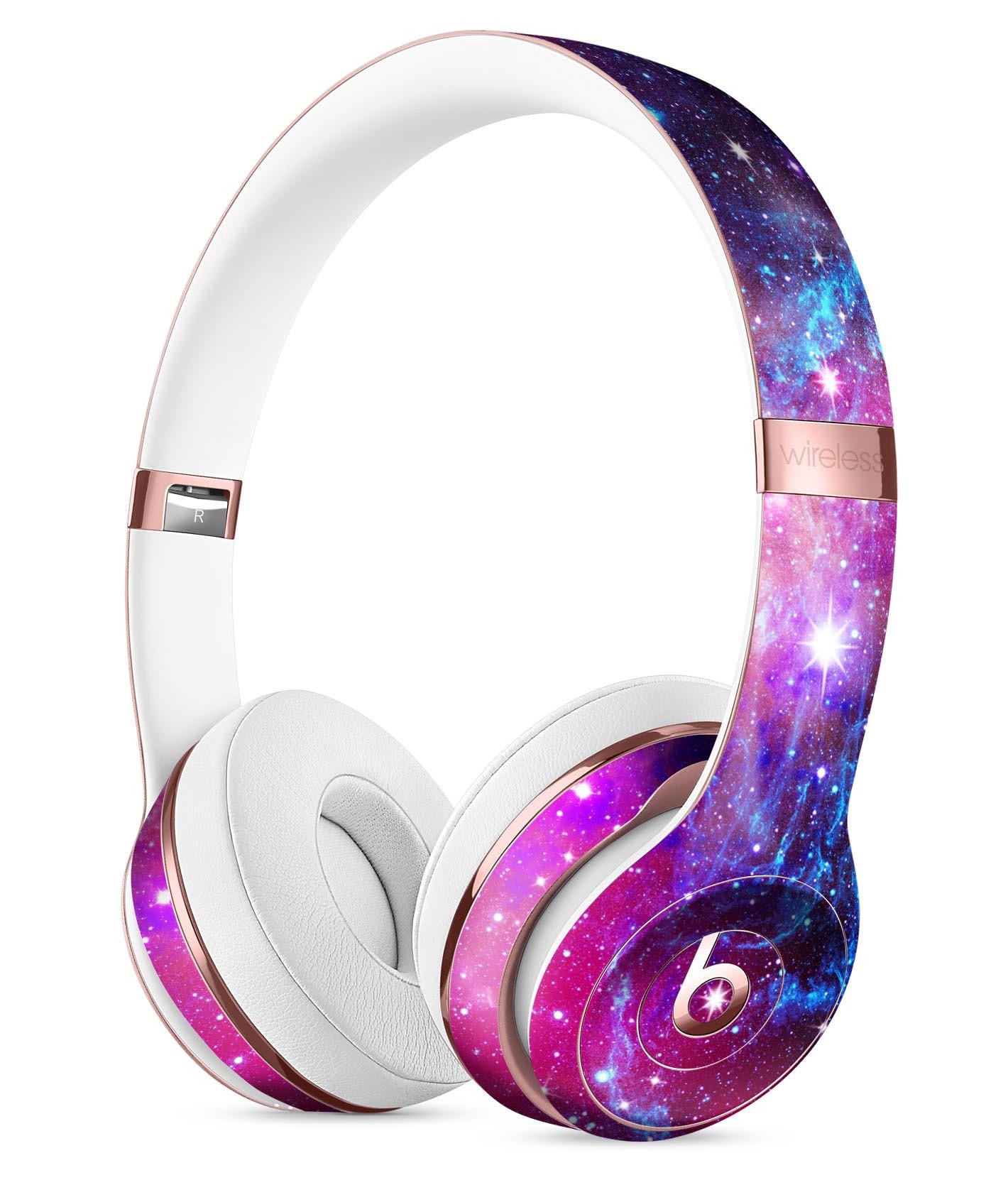 Bright Trippy Space Full-Body Skin Kit for Beats by Dre Solo 3, showcasing vibrant colors and unique design for headphone customization.