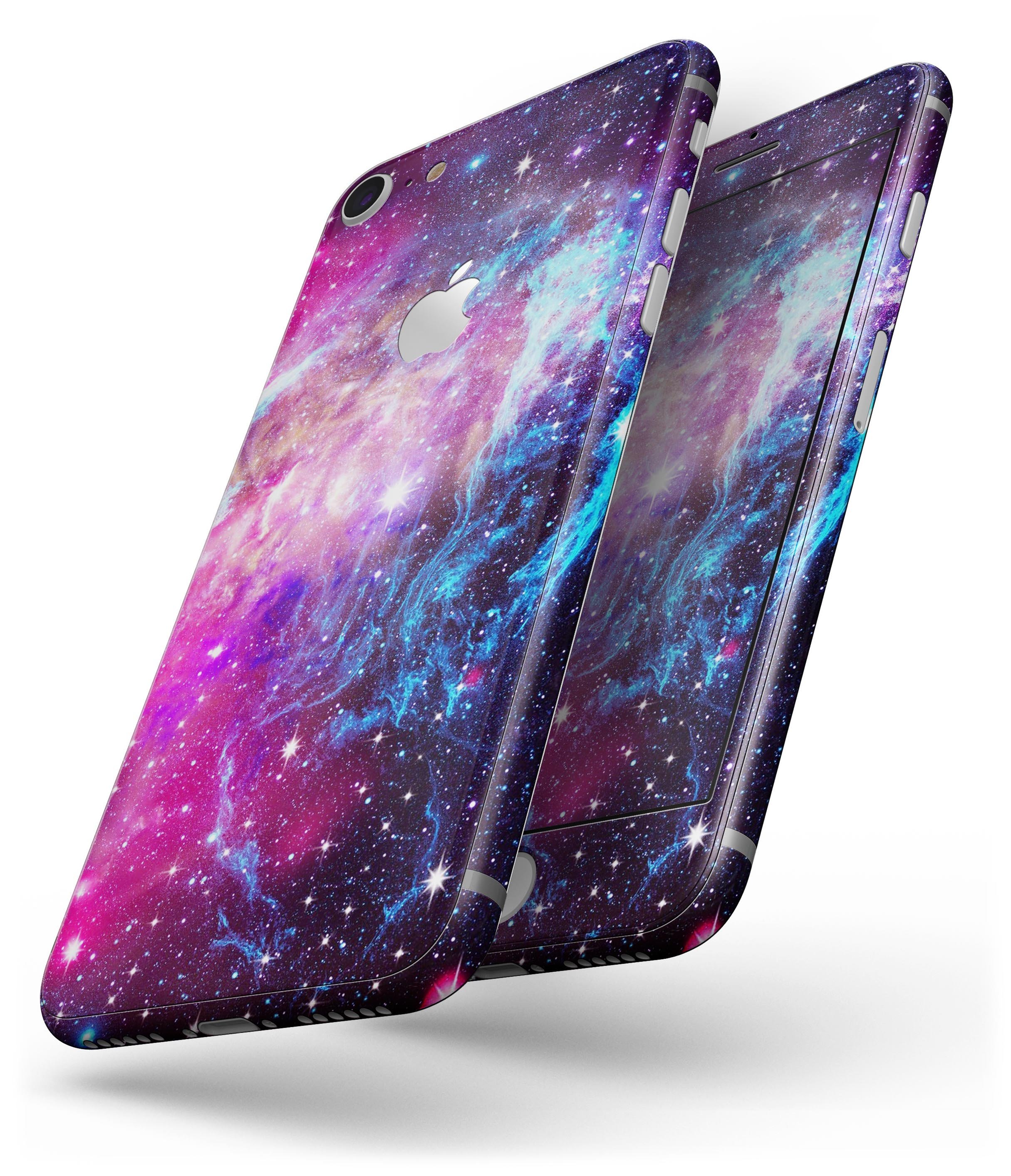 Bright Trippy Space skin-kit for iPhone 8 and 8 Plus, showcasing vibrant colors and unique design.
