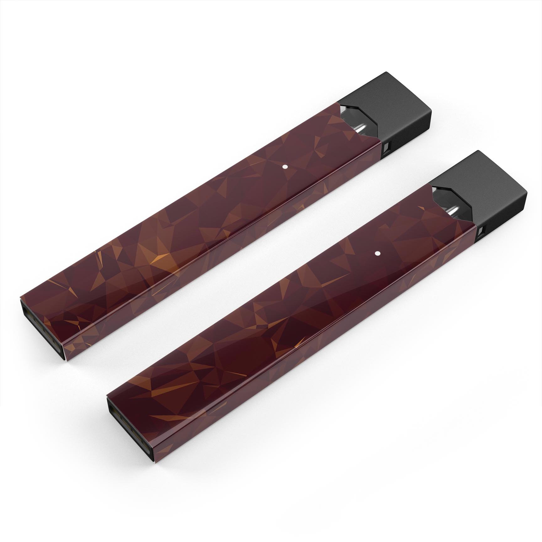 Brown and Copper Abstract Geometric Shapes decal for JUUL vaping device, showcasing a stylish design and premium quality.