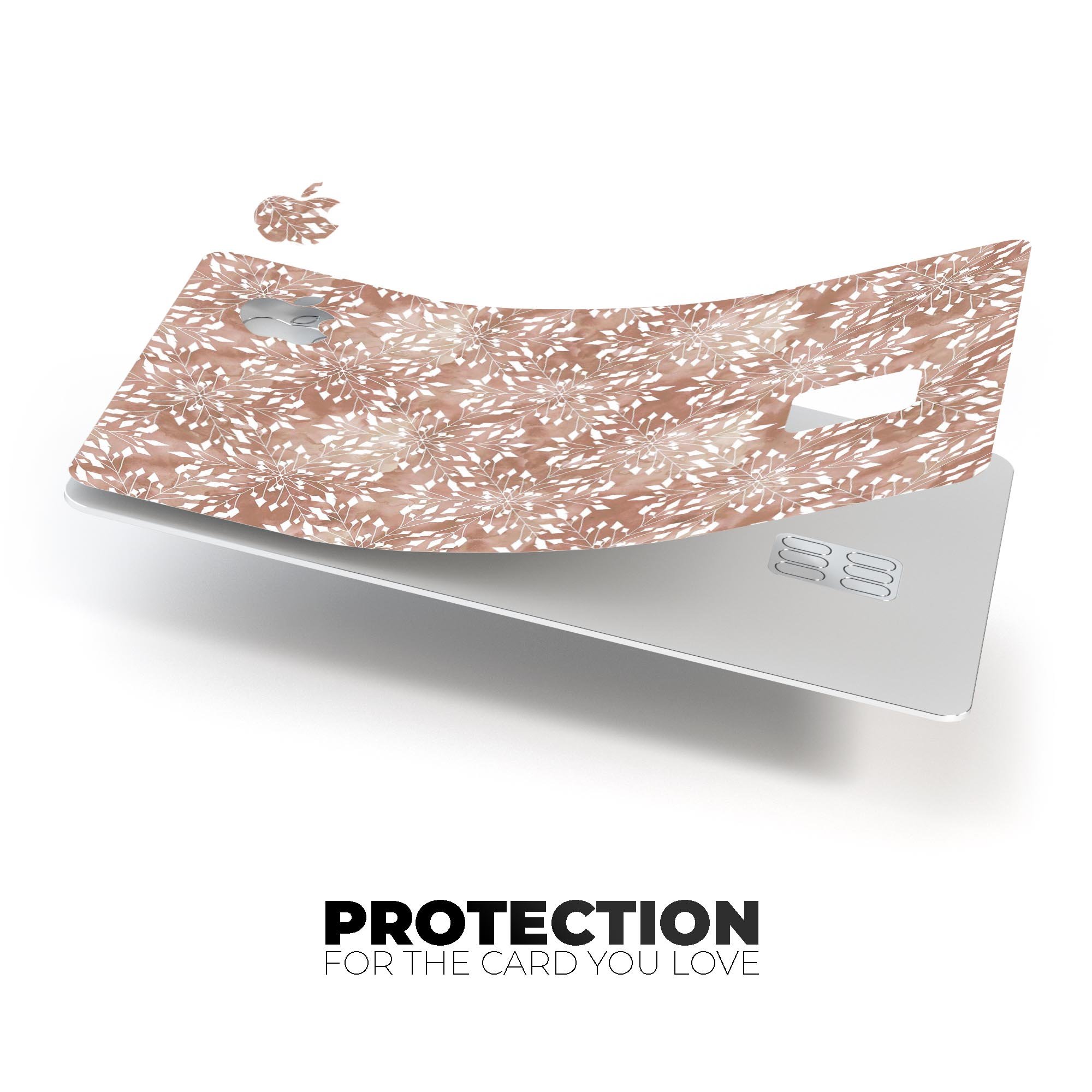Brown and white fractal pattern protective decal skin for Apple Card, showcasing its stylish design and premium quality.