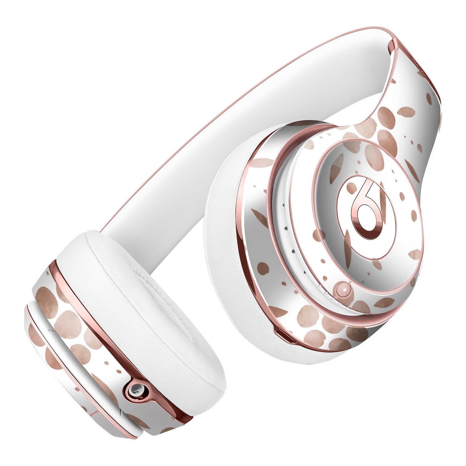 Brown Watercolor Flowers V1 Skin Kit for Beats by Dre Solo 3 Wireless Headphones, showcasing a vibrant floral design.