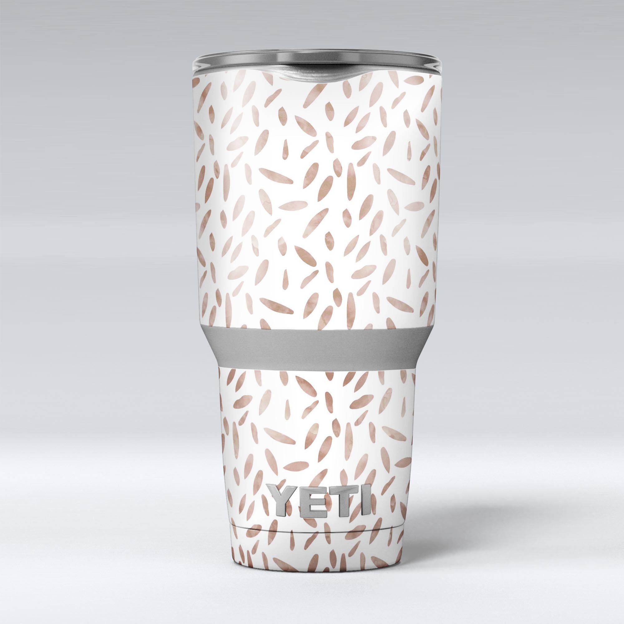 Brown Watercolor Pedals skin decal vinyl wrap kit for Yeti Coolers, showcasing a stylish design and premium quality.