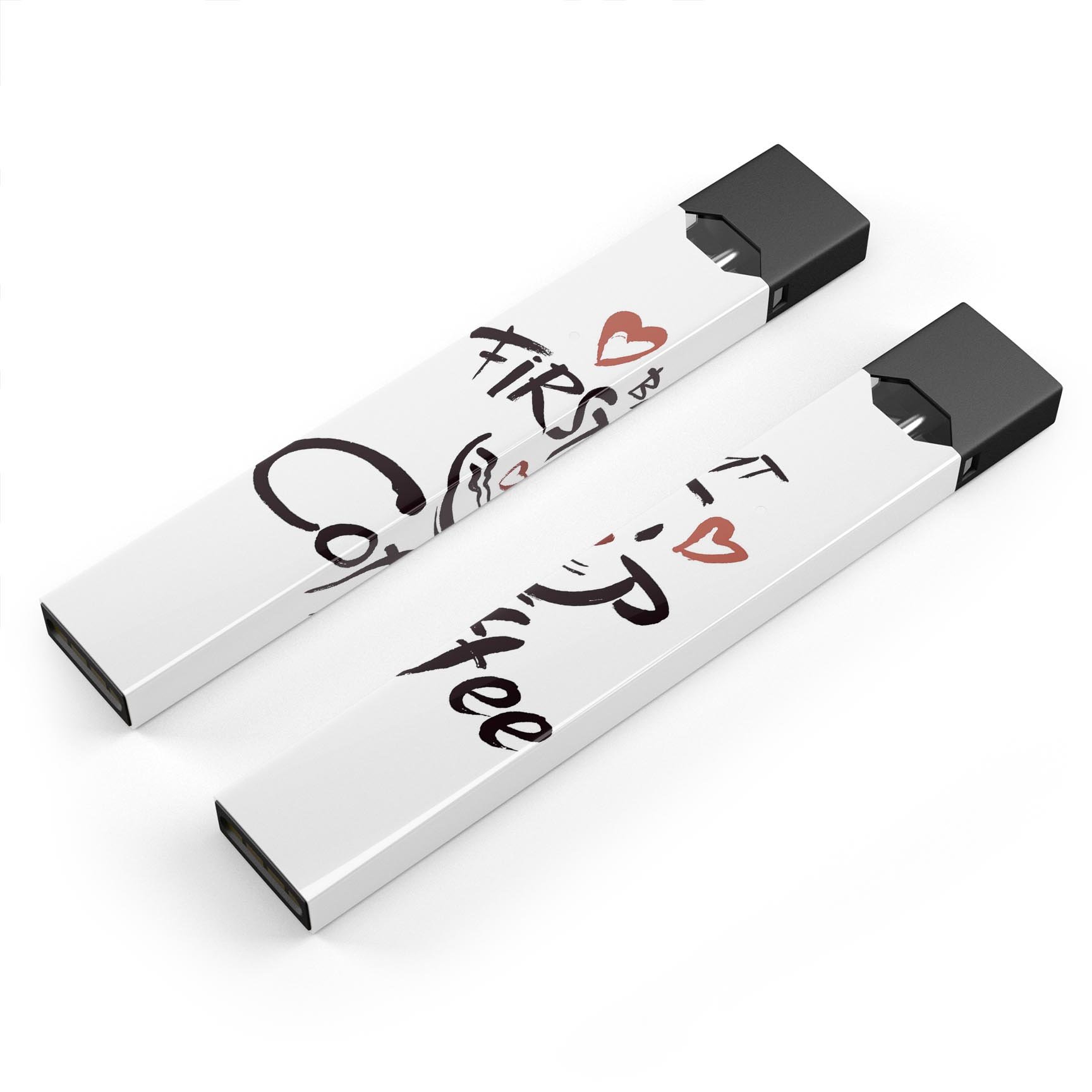 But First Coffee premium decal skin-wrap sticker designed for JUUL vaping device, showcasing vibrant coffee-themed graphics.