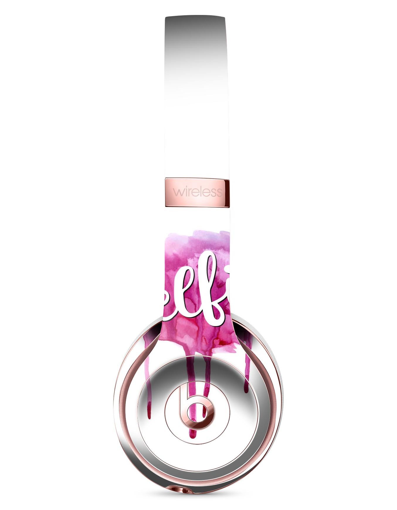 But First, Selfie Full-Body Skin Kit for Beats by Dre Solo 3, showcasing vibrant design and premium vinyl material.