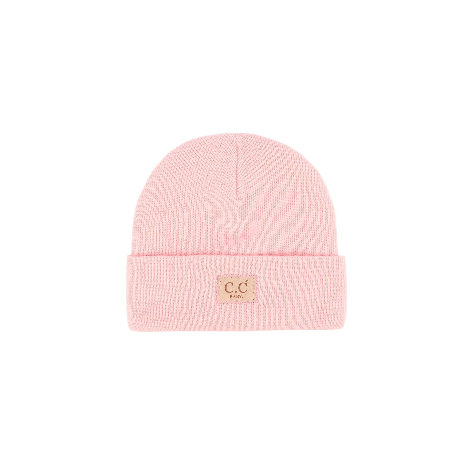 CC Baby Classic Unisex Ribbed Beanie Hats in various colors, showcasing the ribbed texture and C.C branding.