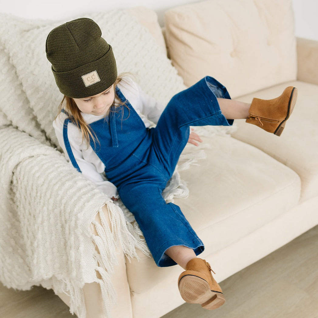 CC Baby Classic Unisex Ribbed Beanie Hats in various colors, showcasing the ribbed texture and C.C branding.