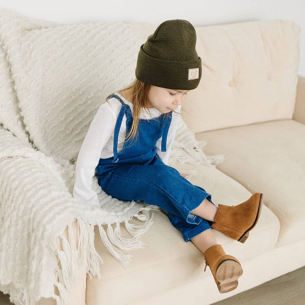 CC Baby Classic Unisex Ribbed Beanie Hats in various colors, showcasing the ribbed texture and C.C branding.