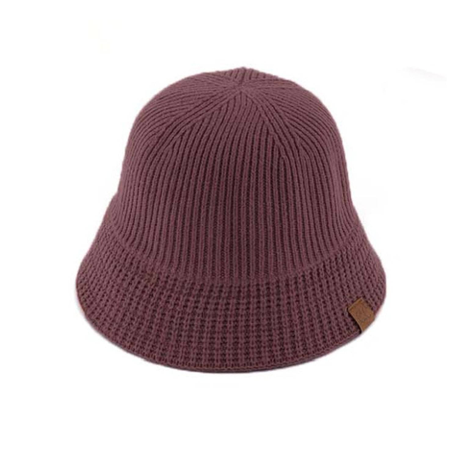 CC Beanie Ribbed Knit Adjustable Bucket Hat in stylish ribbed design, perfect for outdoor activities and sun protection.