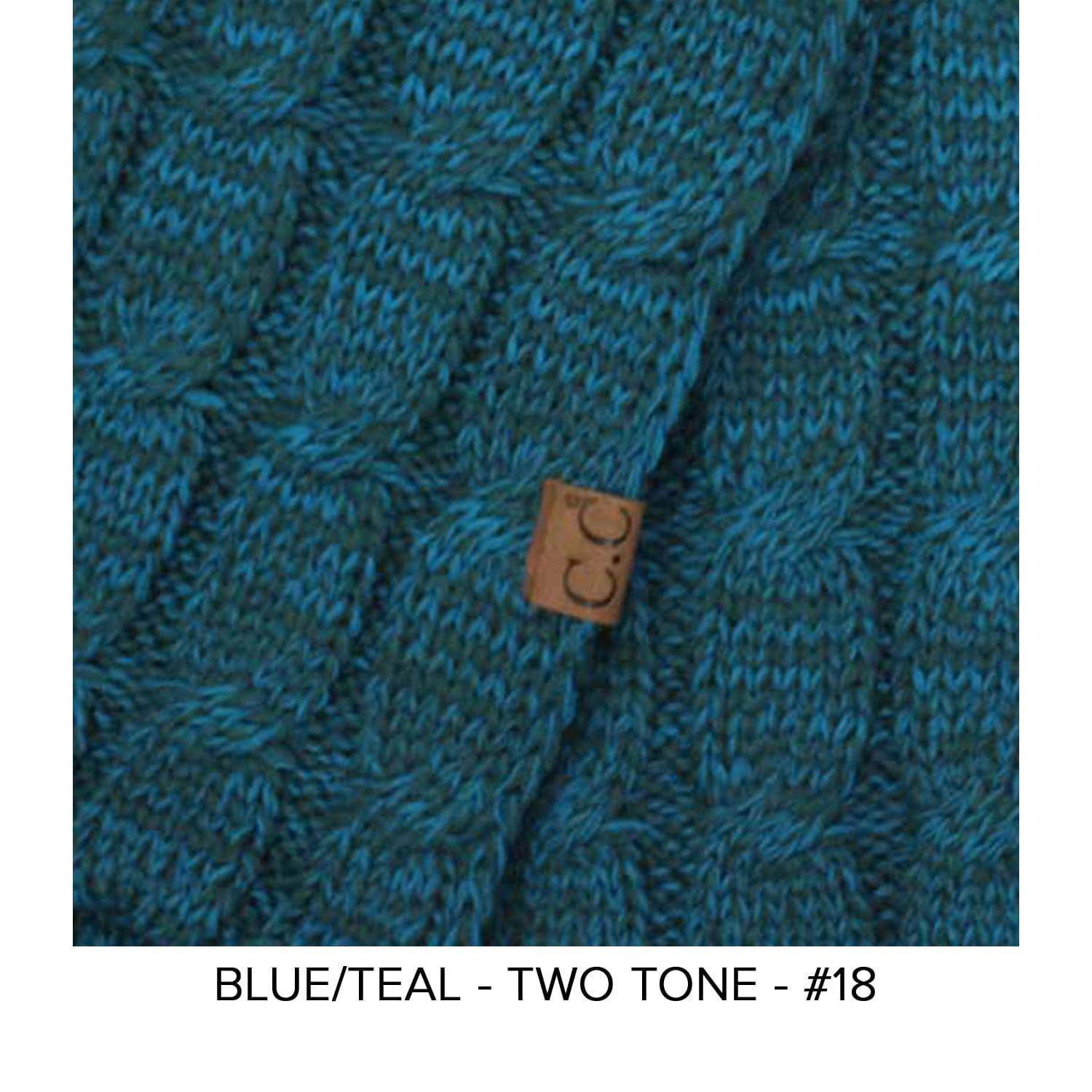 CC Brand Multi-Toned Touchscreen Tech Phone Gloves in various colors, showcasing a stylish cable knit design suitable for winter.