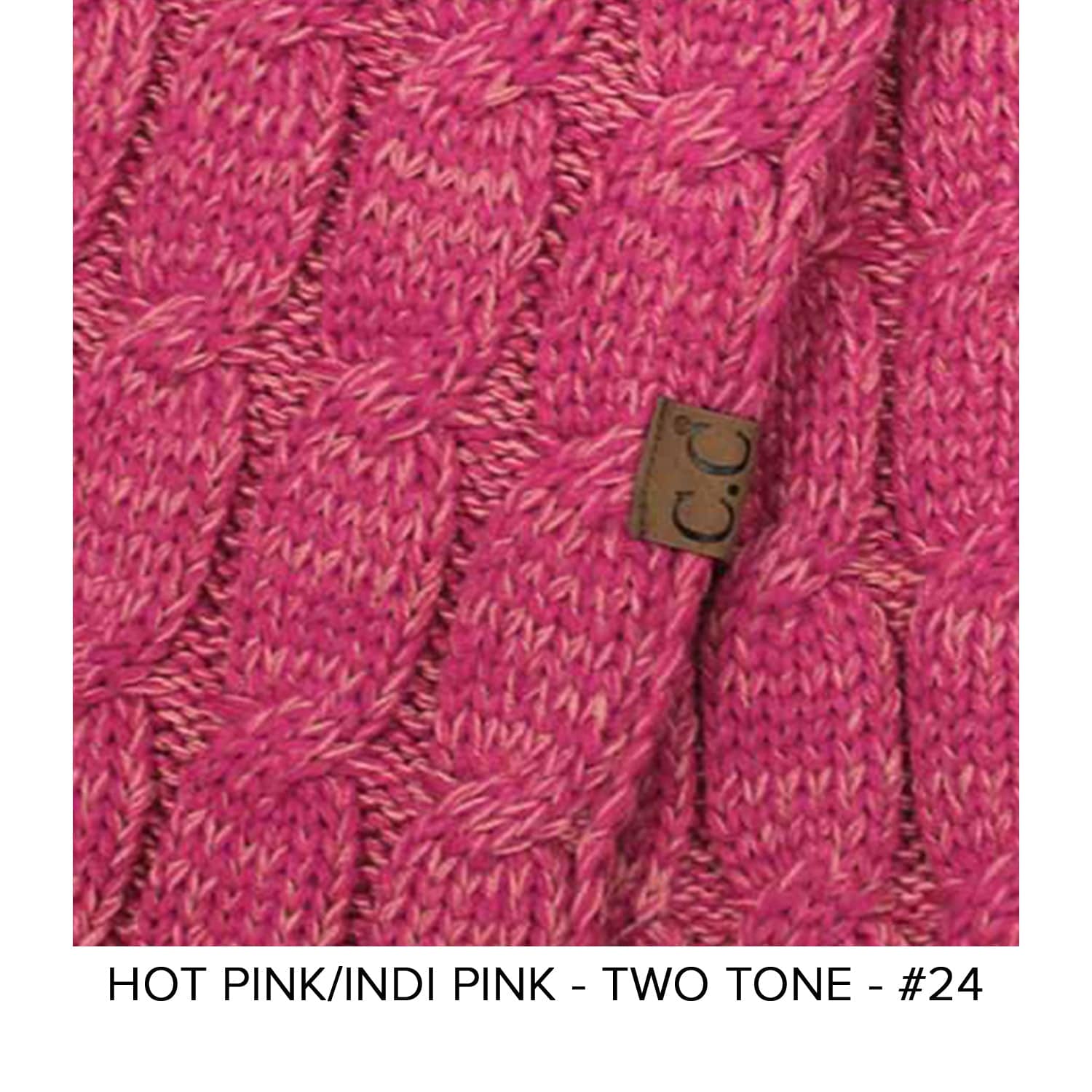 CC Brand Multi-Toned Touchscreen Tech Phone Gloves in various colors, showcasing a stylish cable knit design suitable for winter.