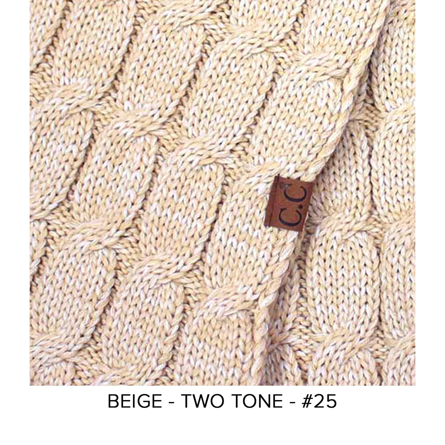 CC Brand Multi-Toned Touchscreen Tech Phone Gloves in various colors, showcasing a stylish cable knit design suitable for winter.