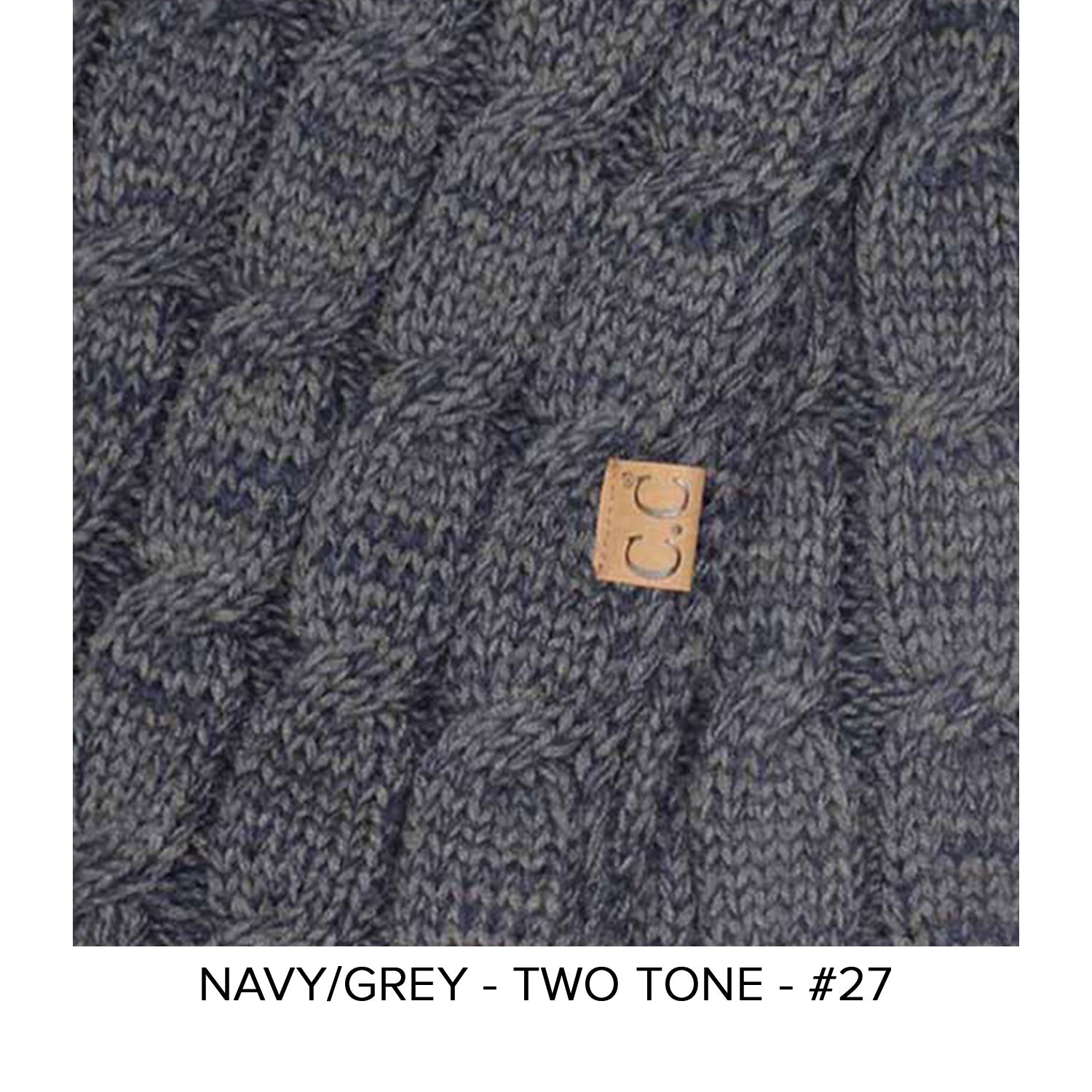 CC Brand Multi-Toned Touchscreen Tech Phone Gloves in various colors, showcasing a stylish cable knit design suitable for winter.