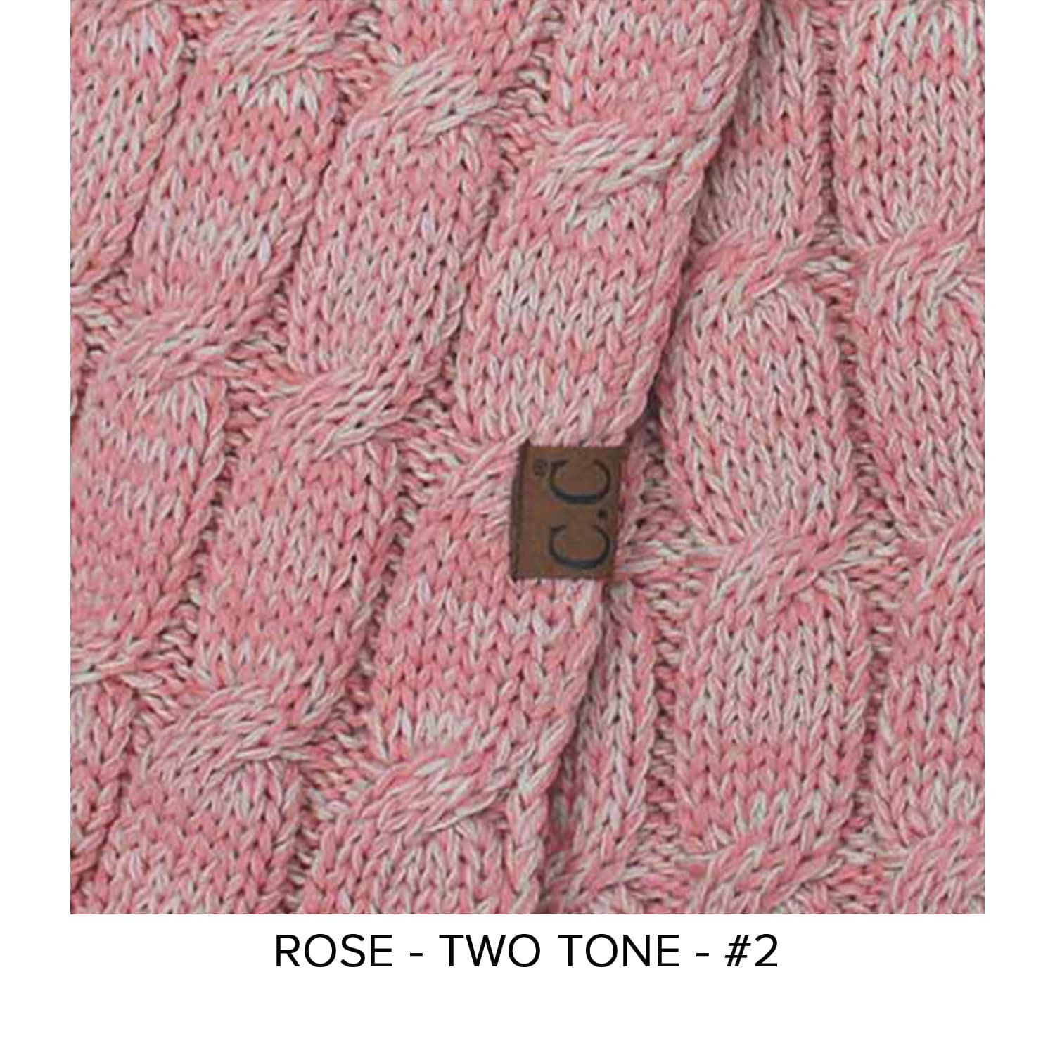 CC Brand Multi-Toned Touchscreen Tech Phone Gloves in various colors, showcasing a stylish cable knit design suitable for winter.