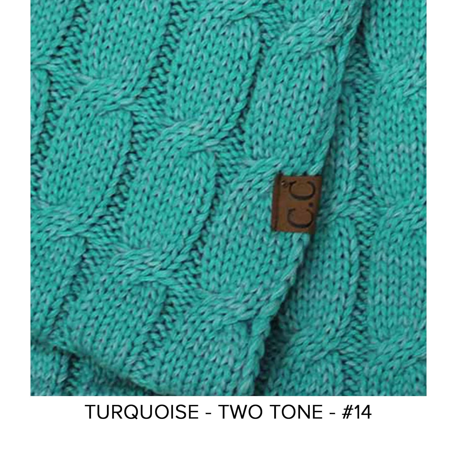 CC Brand Multi-Toned Touchscreen Tech Phone Gloves in various colors, showcasing a stylish cable knit design suitable for winter.