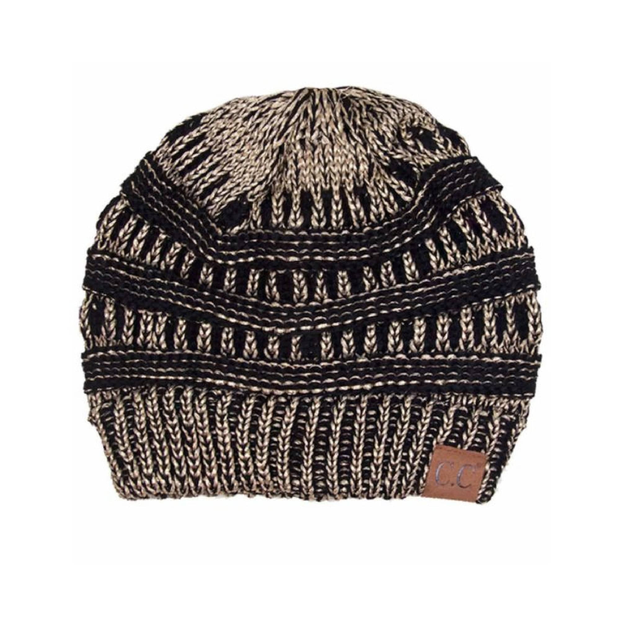 CC Cozy Metallic Cable Knit Skully Beanie in various trending colors with a stylish cable knit pattern and metallic accents.