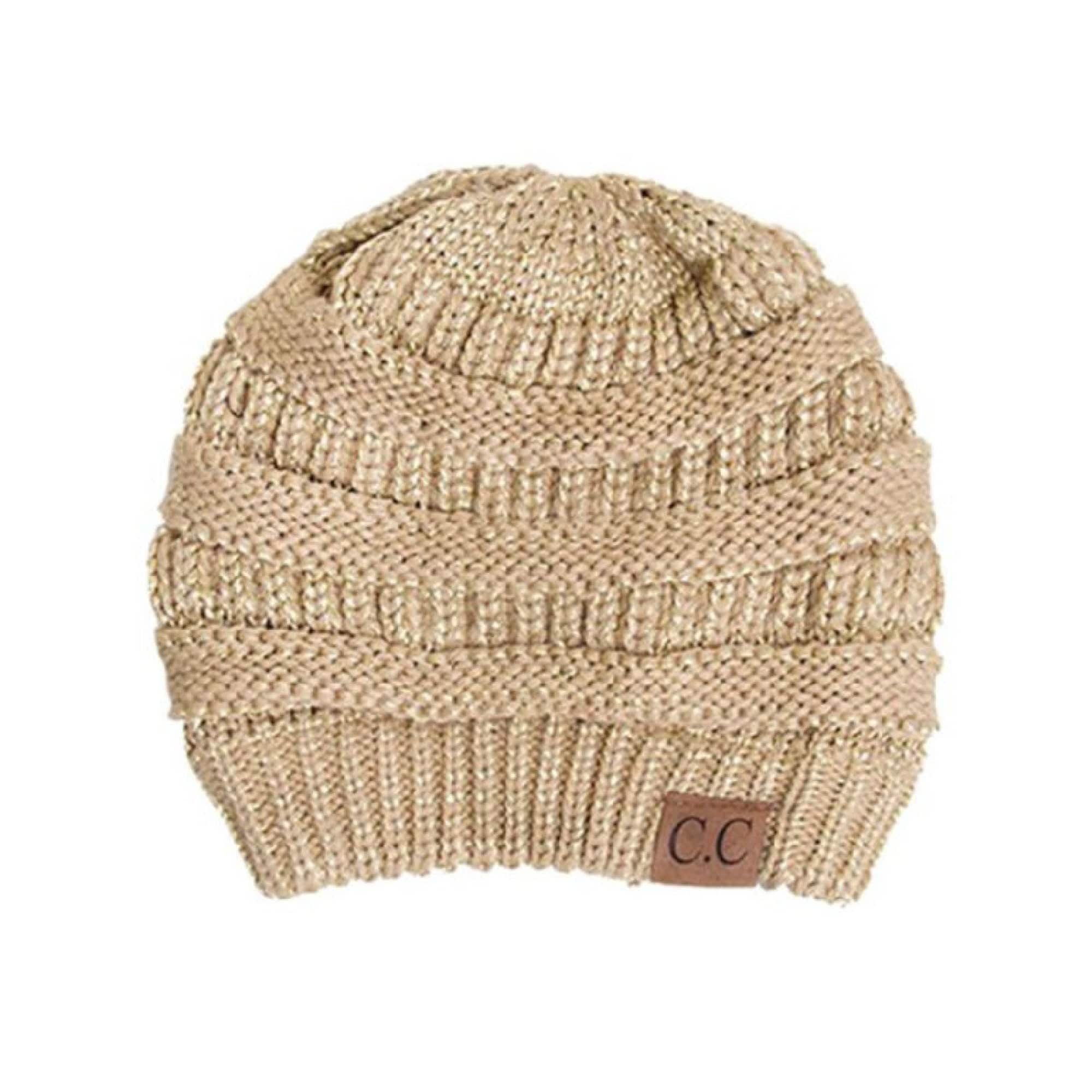 CC Cozy Metallic Cable Knit Skully Beanie in various trending colors with a stylish cable knit pattern and metallic accents.