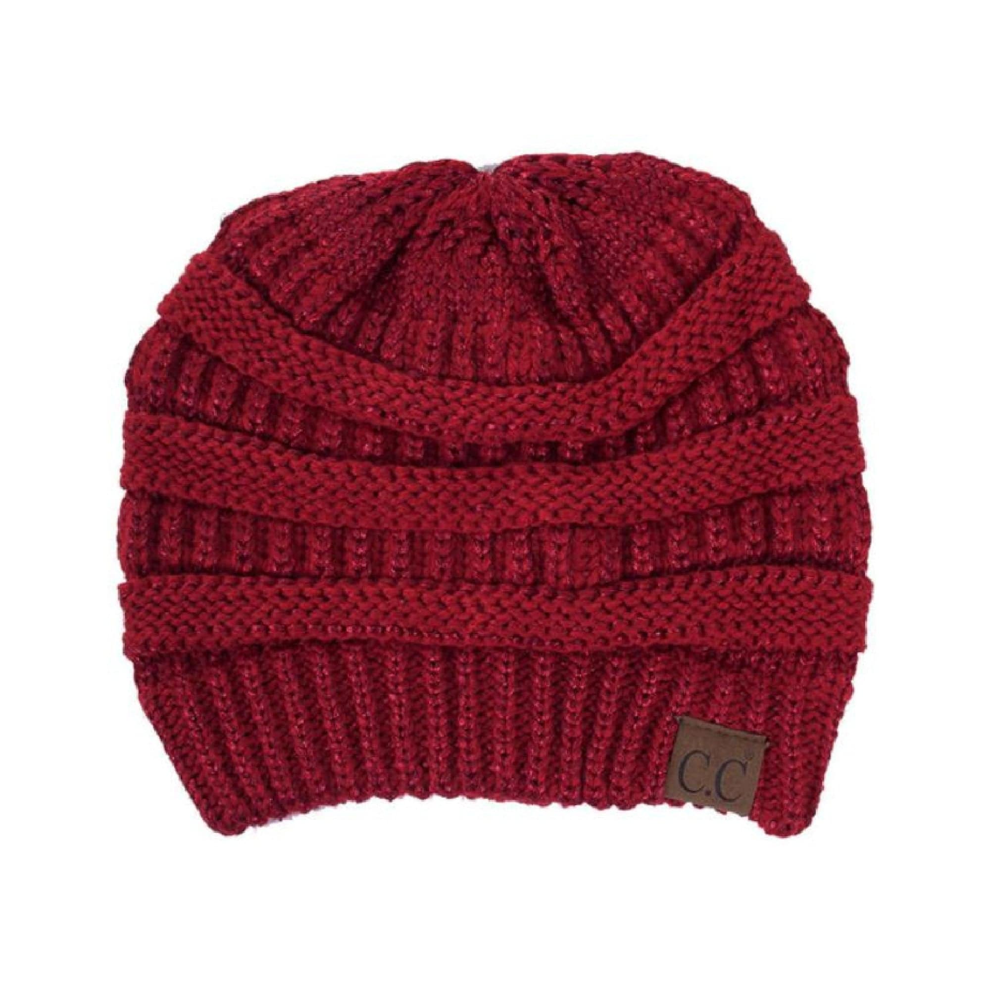 CC Cozy Metallic Cable Knit Skully Beanie in various trending colors with a stylish cable knit pattern and metallic accents.