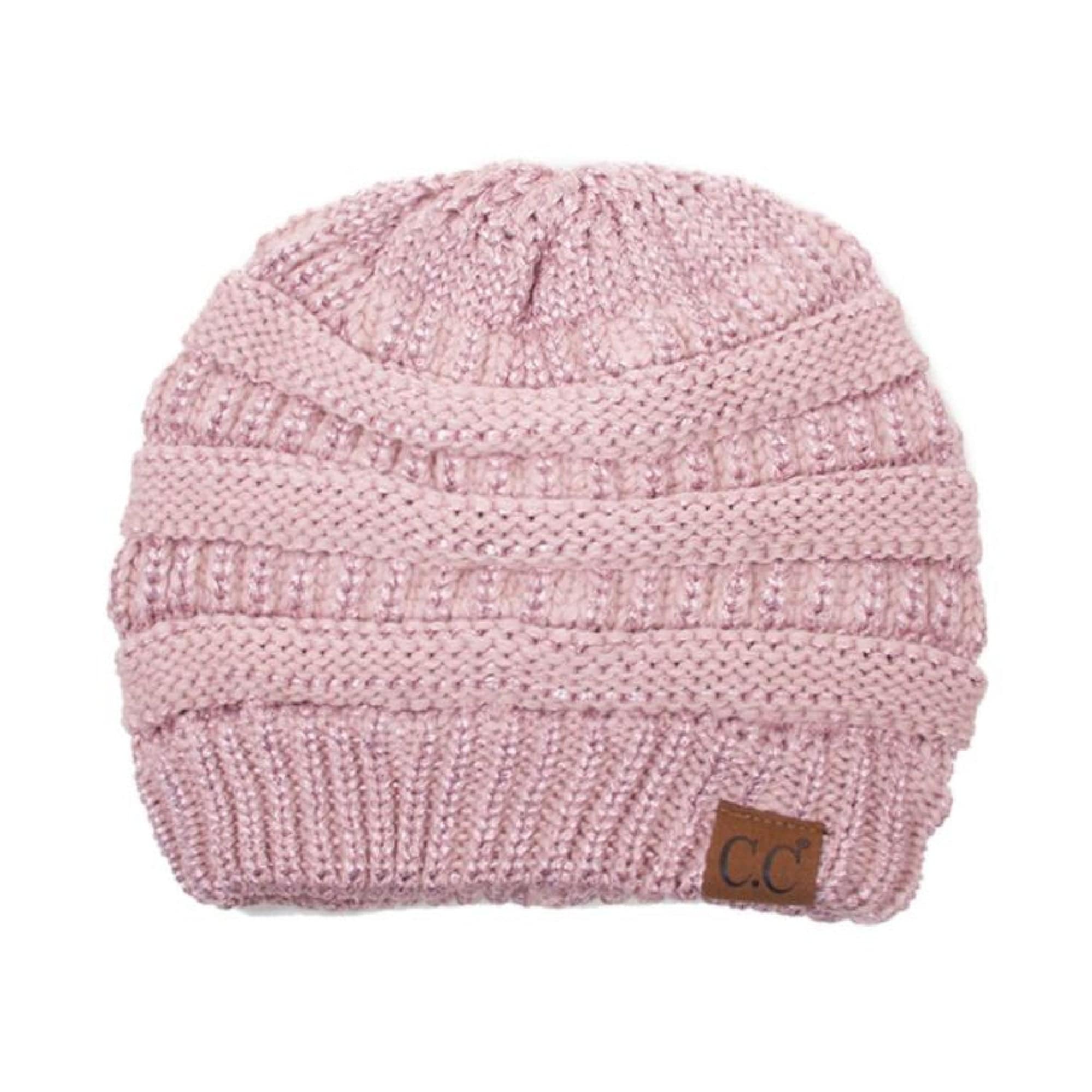 CC Cozy Metallic Cable Knit Skully Beanie in various trending colors with a stylish cable knit pattern and metallic accents.