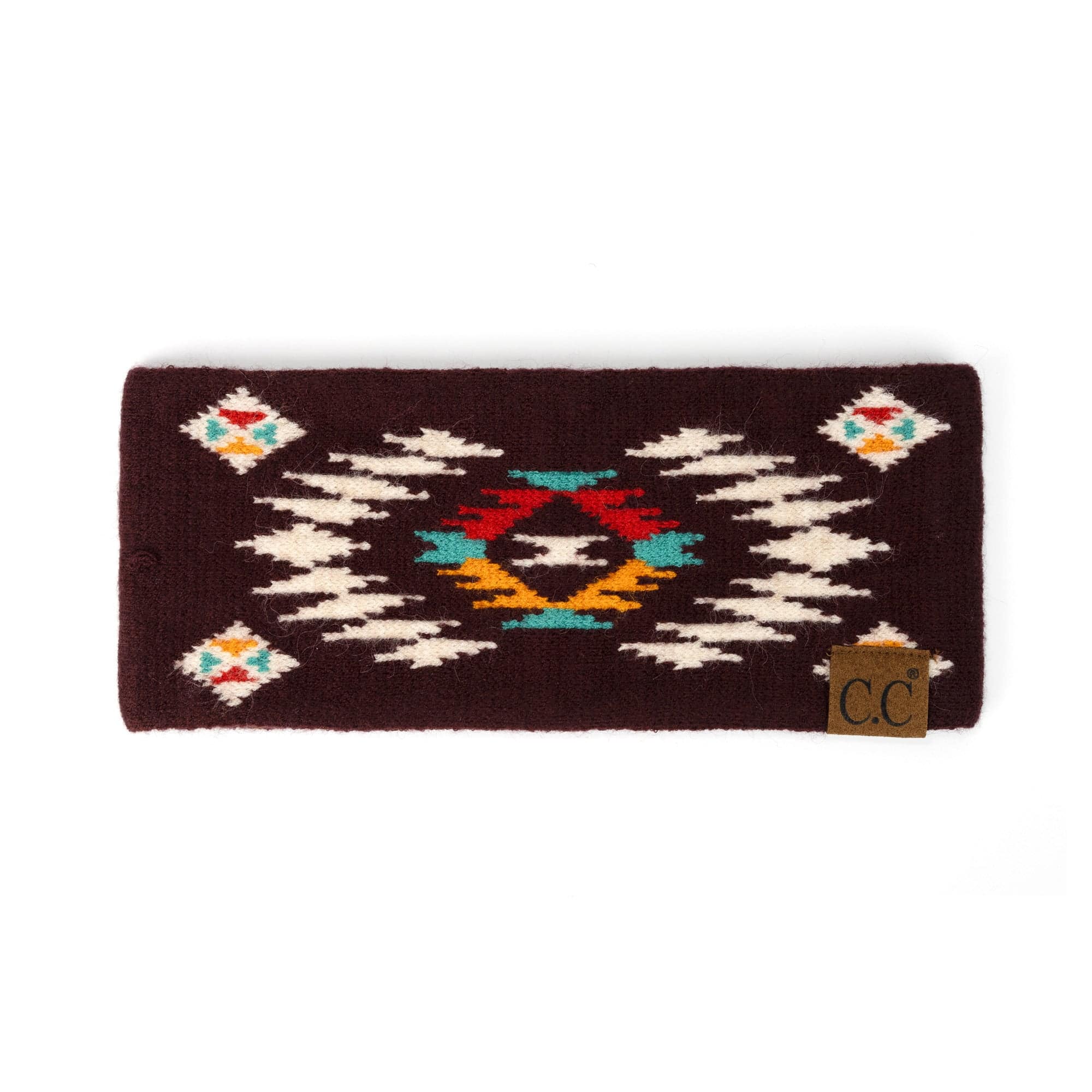 CC South Western Print Head Wrap featuring a vibrant multi-aztec southwestern print, designed for comfort and style.