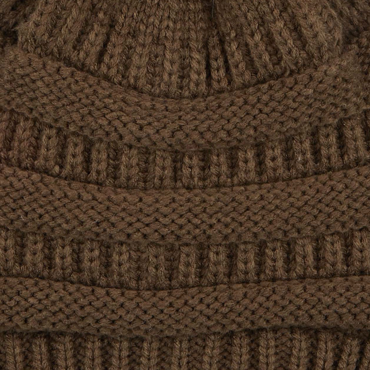 CC Trending Pom Beanie in school spirit colors with a cozy cable knit texture and matching faux fur pom.